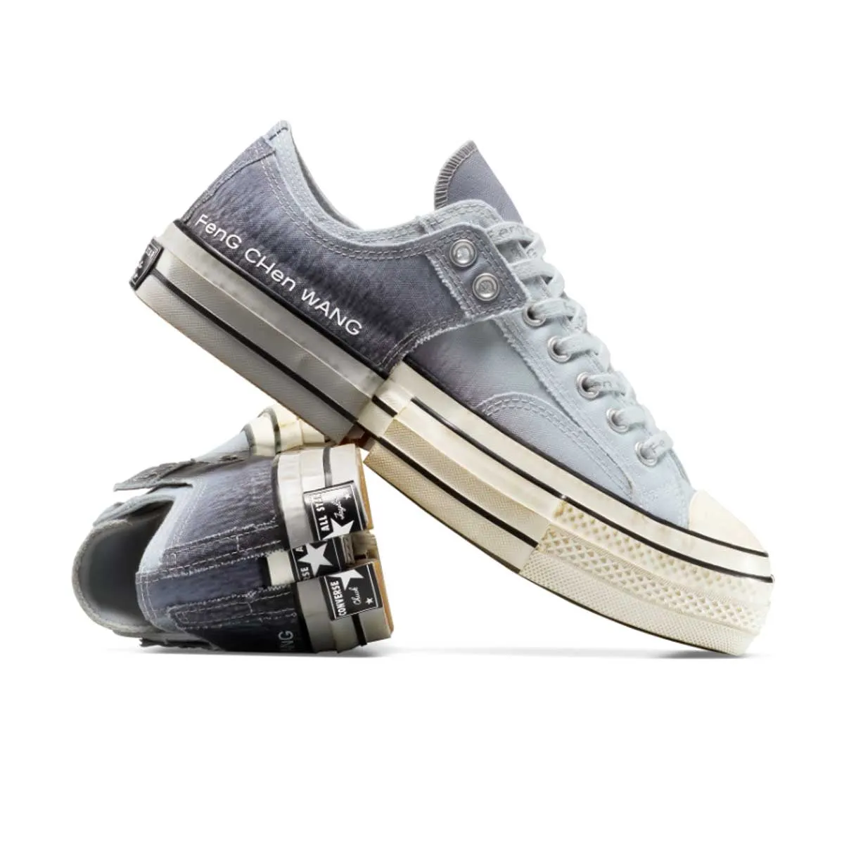 Open-toe weekend adventurers' boots   Feng Chen Wang 2-in-1 Chuck 70 Low Top 'Dove Grey'