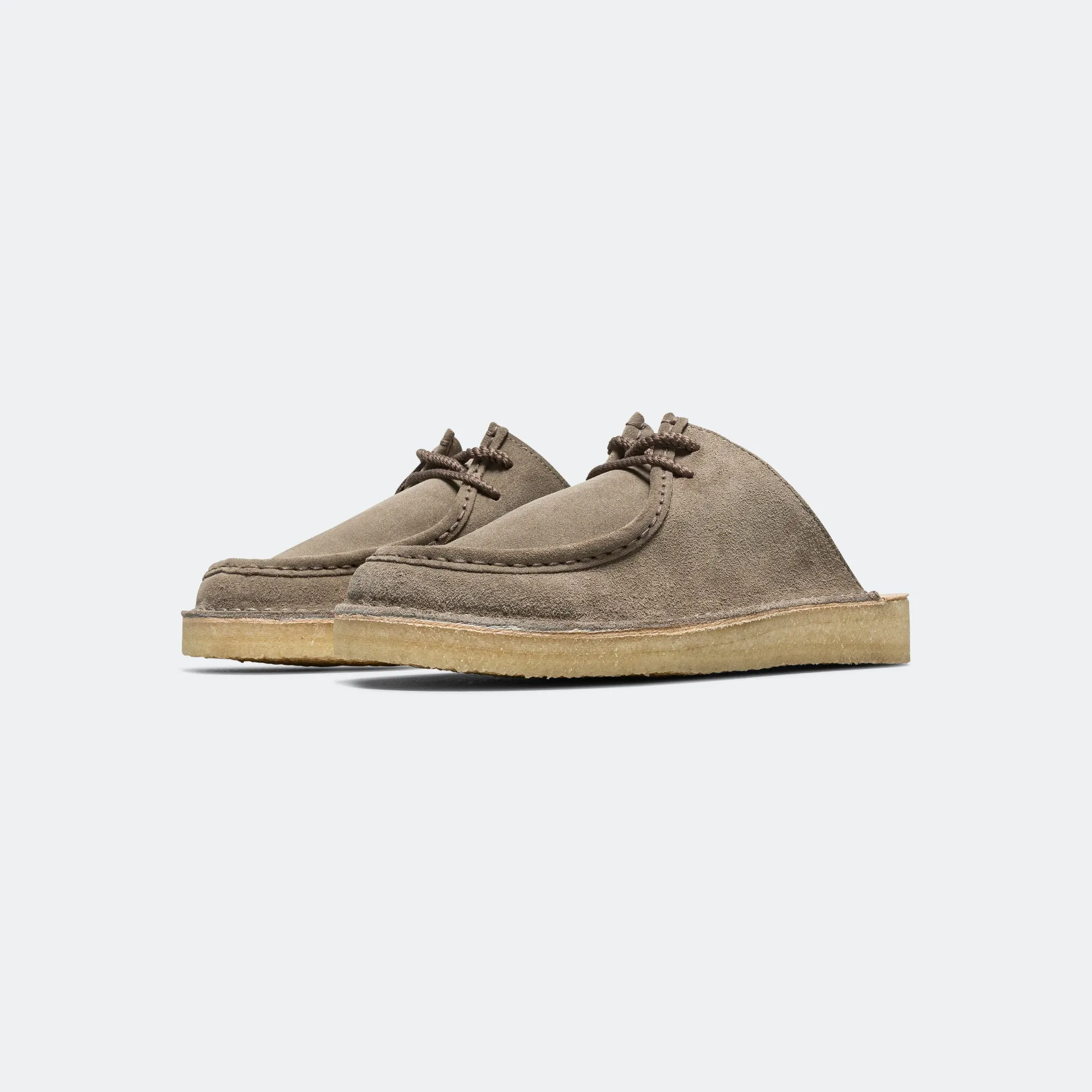 perforated DSRTNomad Mule - Grey/Sage Suede