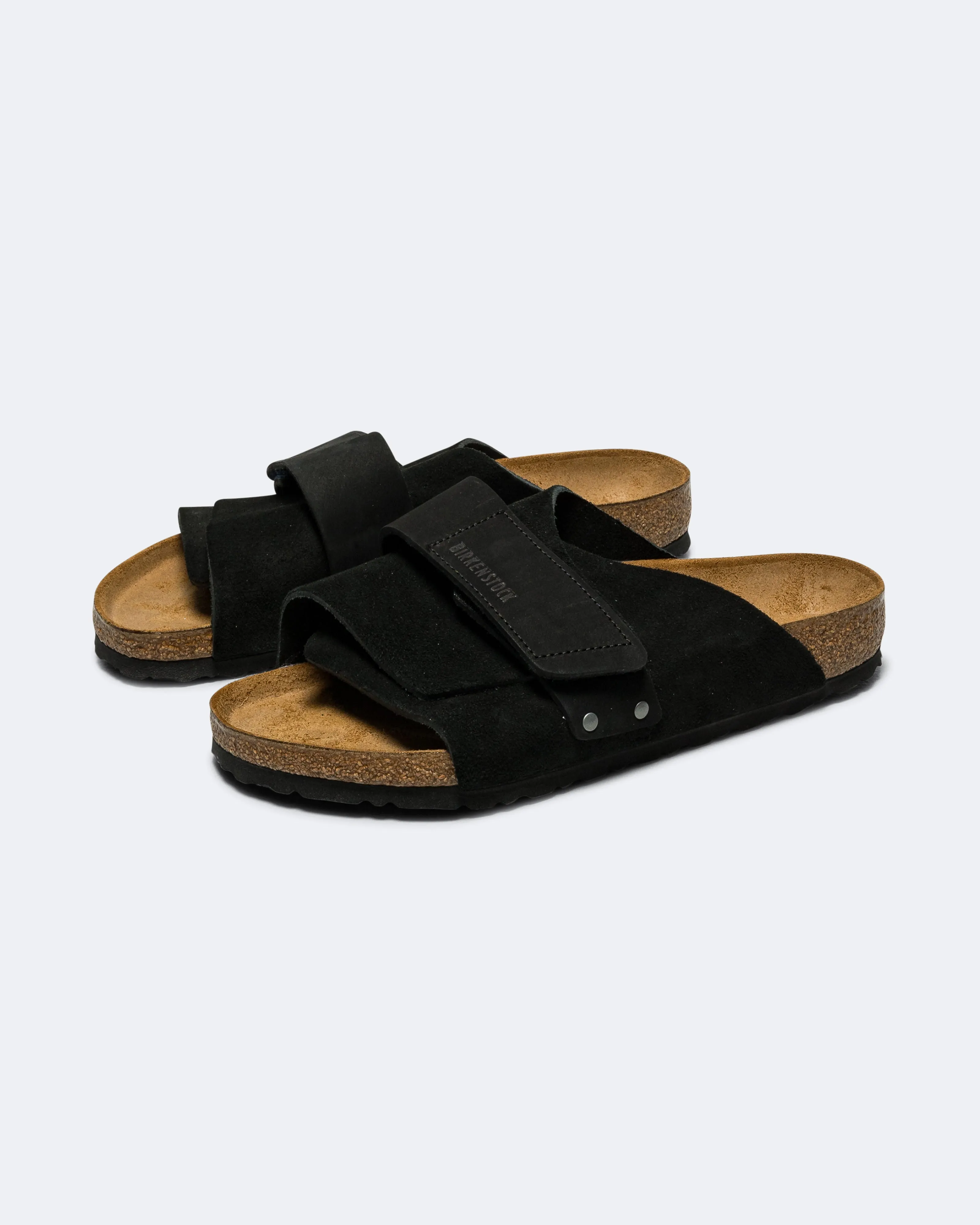 Kyoto - Black Suede/Nubuck Leather Cool Texture Woven