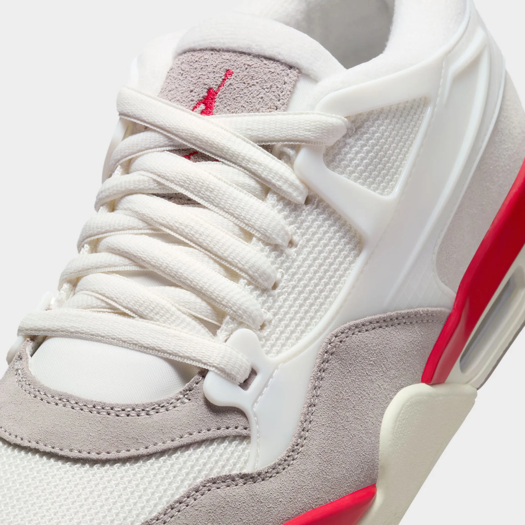 Low Heel Jordan 4 RM Sail / Fire Red - College Grey - Coconut Milk