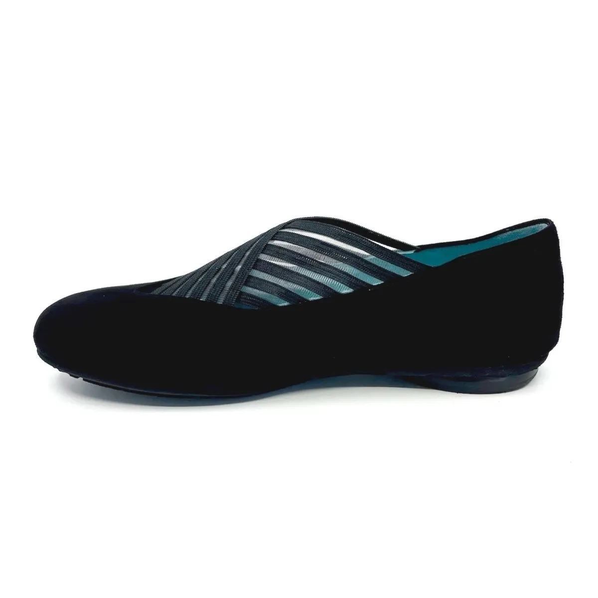 Thierry Rabotin Women's Gragas Black Suede/Elastic Work Trip