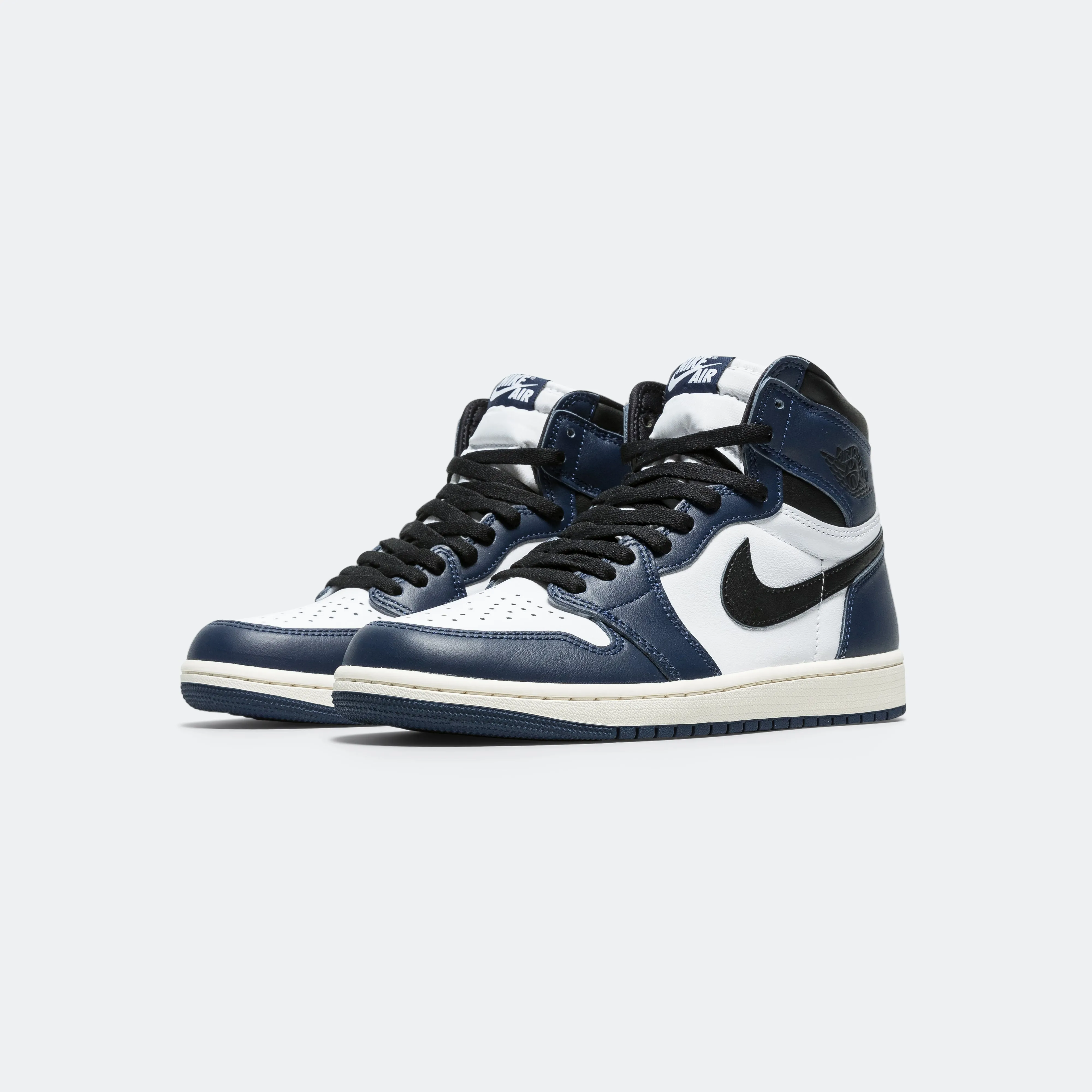 Air Jordan 1 Retro High OG (GS) - Midnight Navy/Black-White-Sail Shape Hold