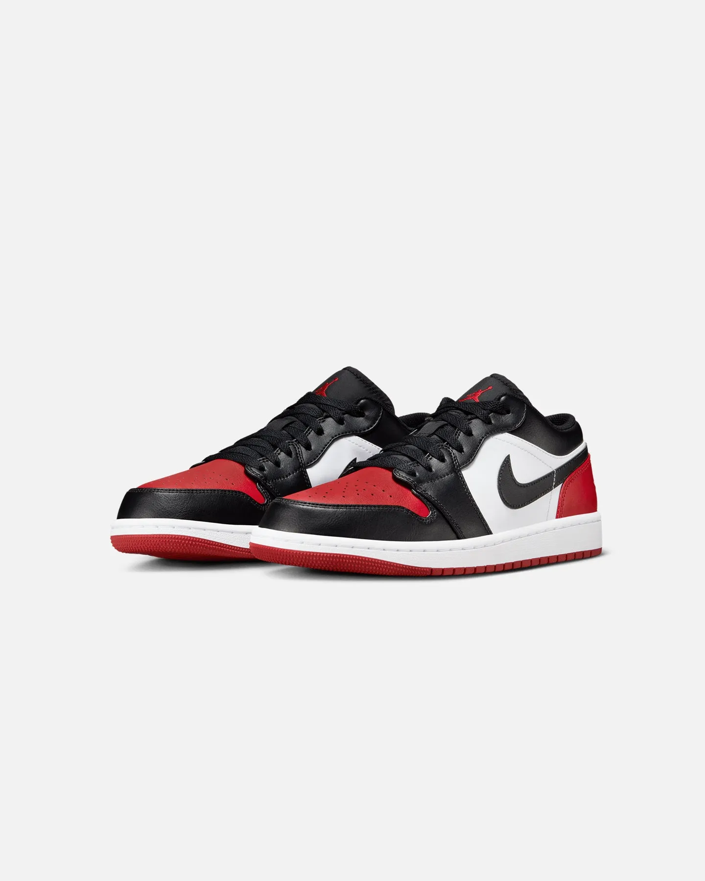 Durable Construction Jordan Air Jordan 1 Low "Bred Toe" White/Black/Varsity Red