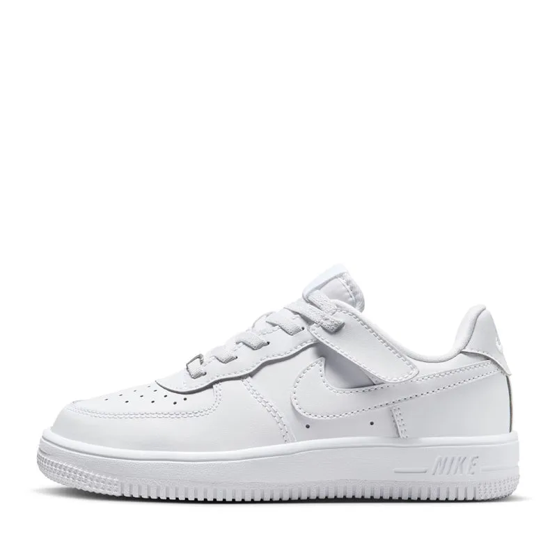Nike Force 1 Low EasyOn (PS) - White/White Cushioned Step Compression Molded Cushion