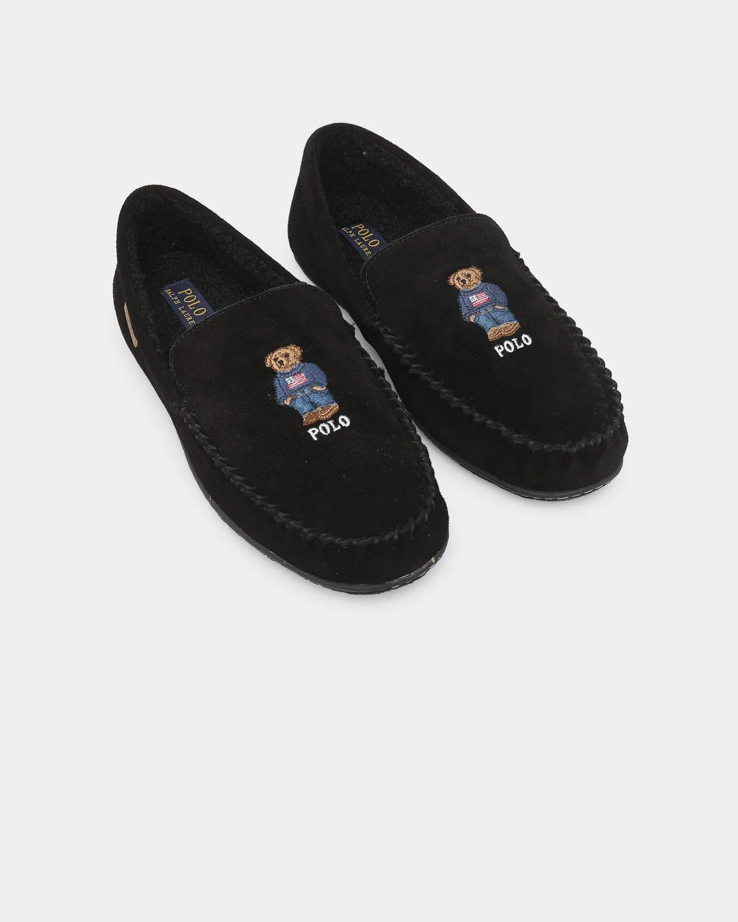 Game Edge Polo Ralph Lauren Collins Bear Slipper Black
