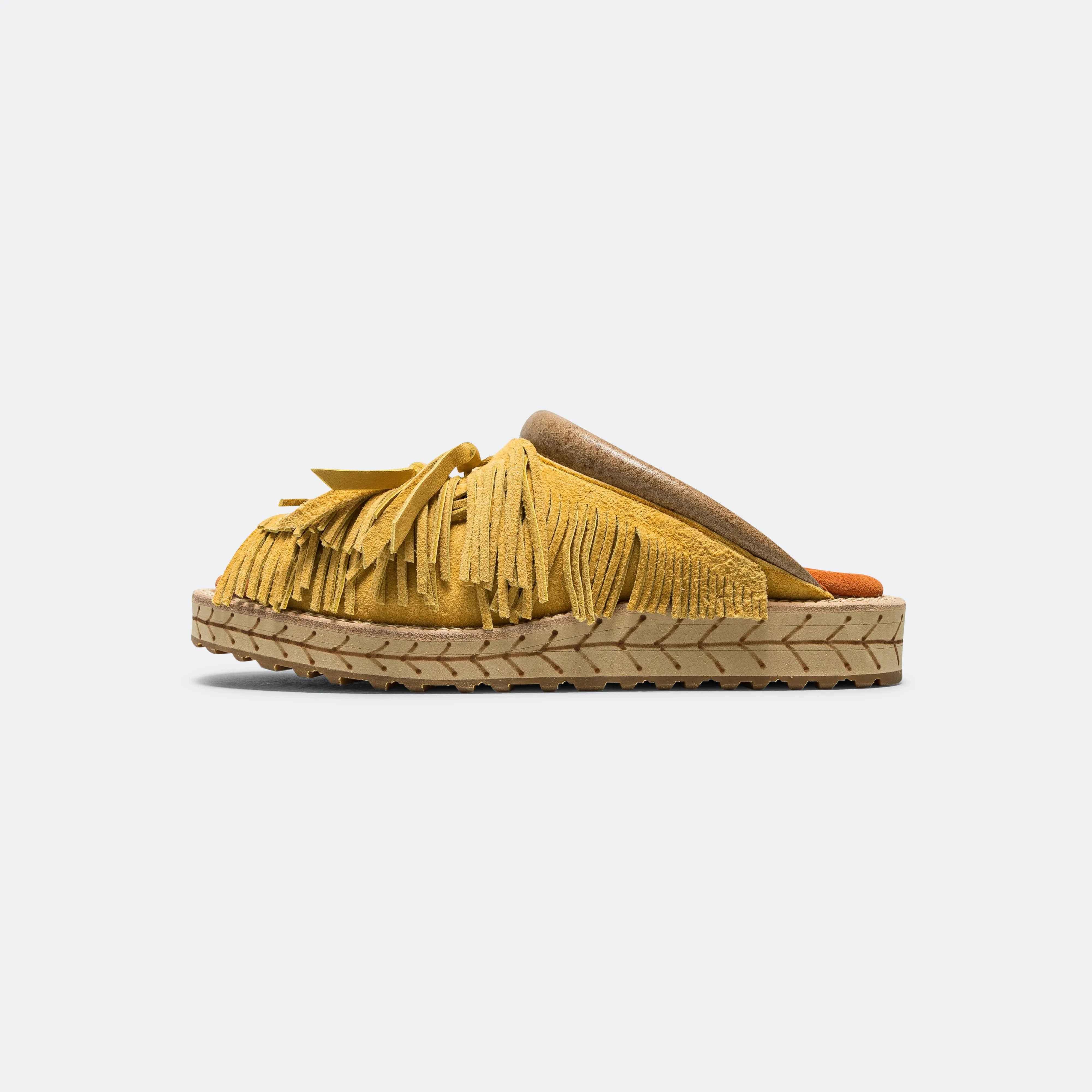 Comfortable Summer Walk Deer Leather Pueblo Sabot - Yellow