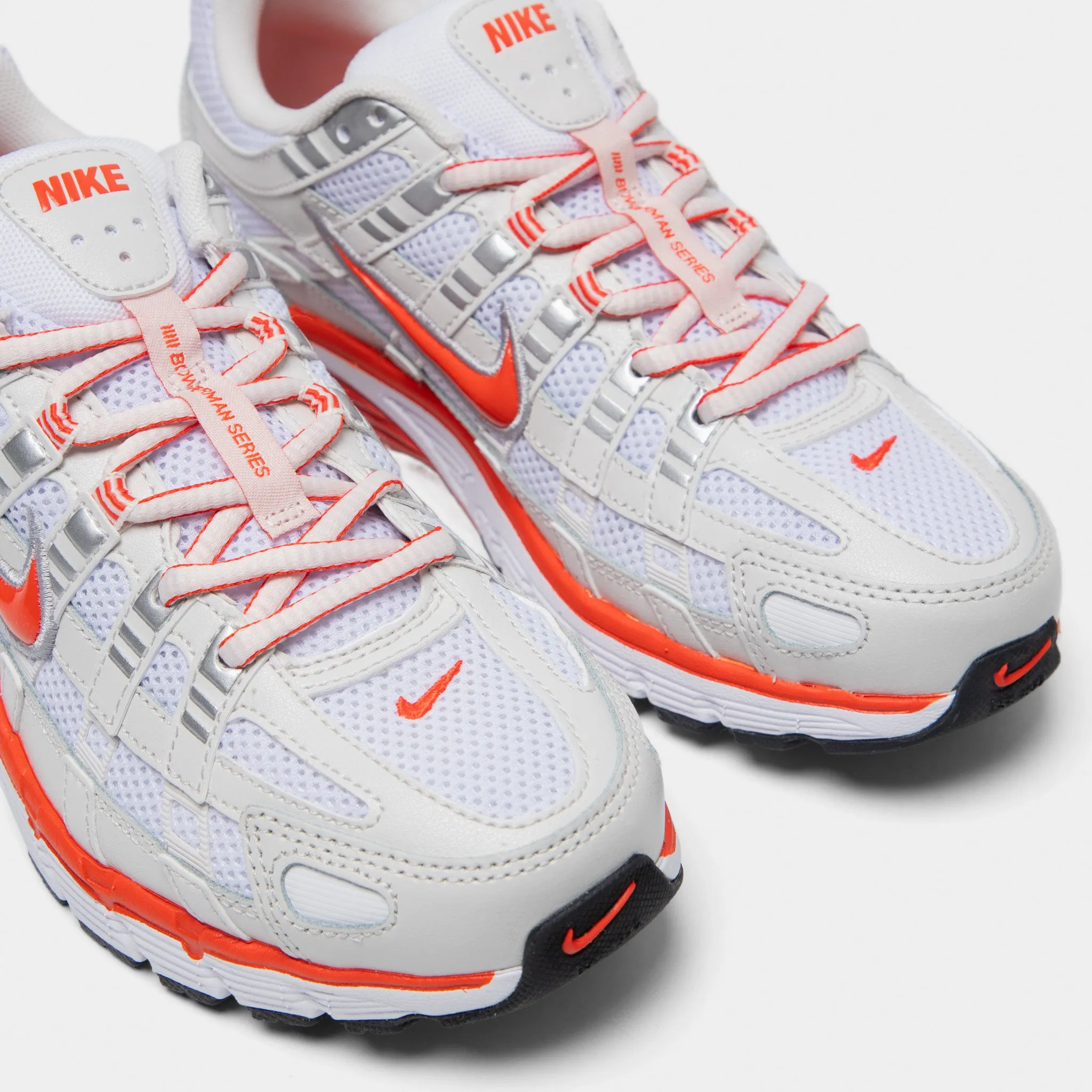 Nike Women's P-6000 White / Picante Red - Platinum Tint Breathable Fashion-Ready
