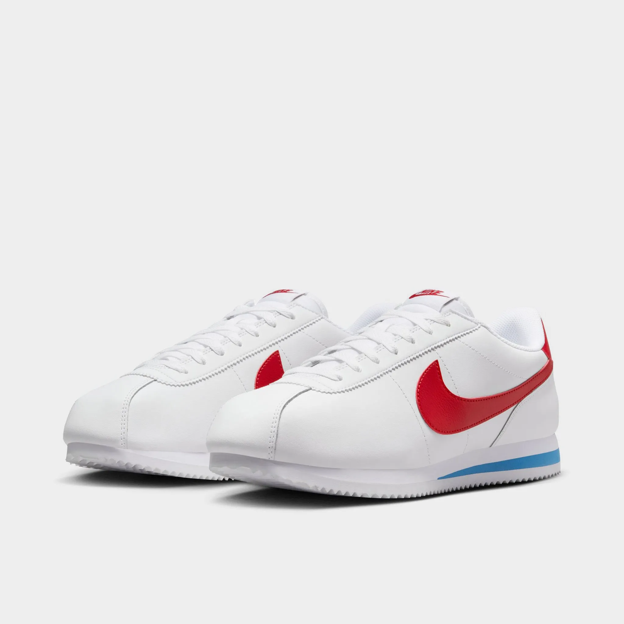 Versatile Comfort Shoes Eco Material Nike Cortez White / Varsity Red - Varsity Blue