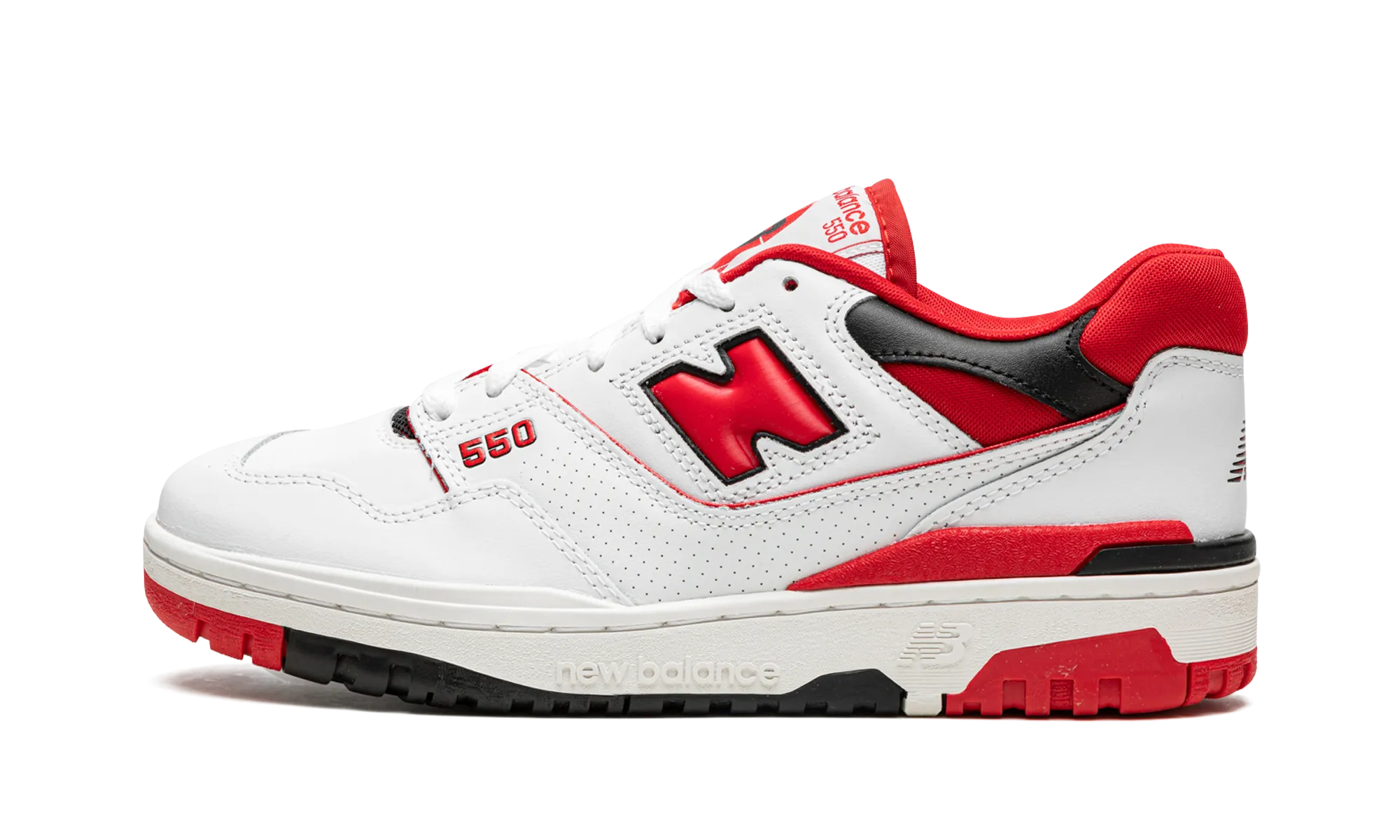 550 "WHITE RED" mid - top style Lightweight Cushion