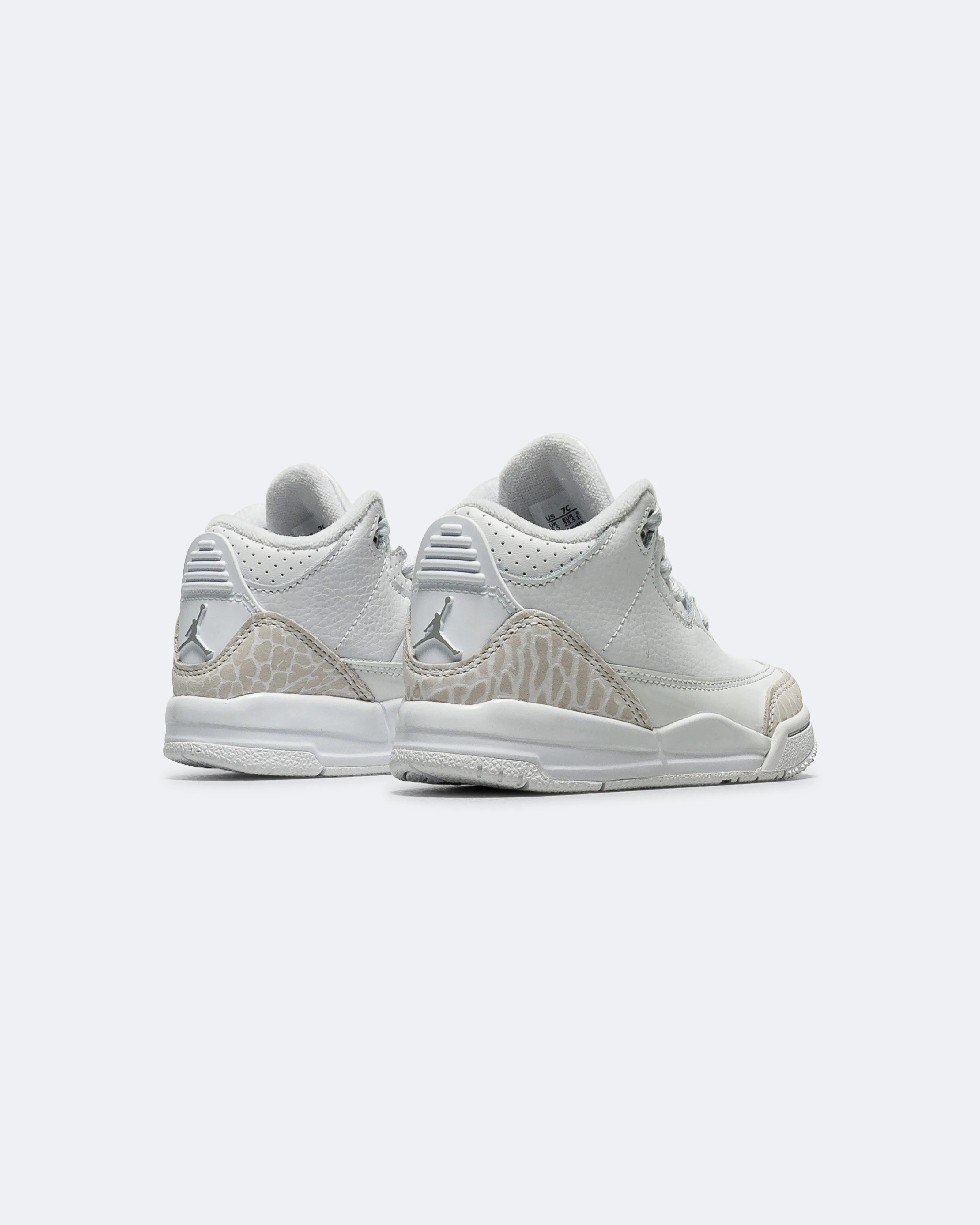 Tension Balanced Lacing Carbon Fiber Reinforcement Air Jordan 3 Retro (TD) - White/Metallic Silver-White