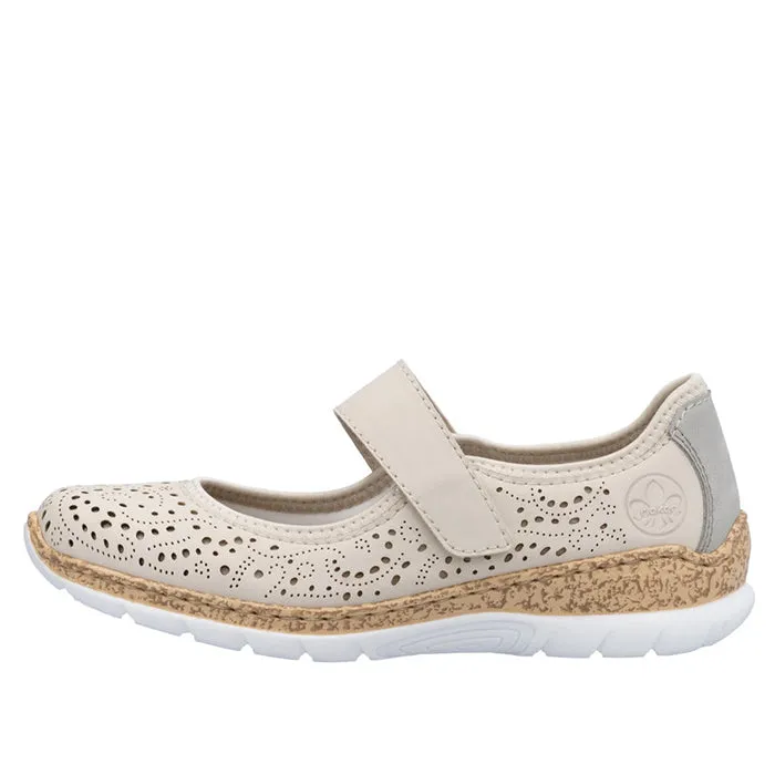 Womens Rieker Nikita 99 in Perle/Cement Alley Path