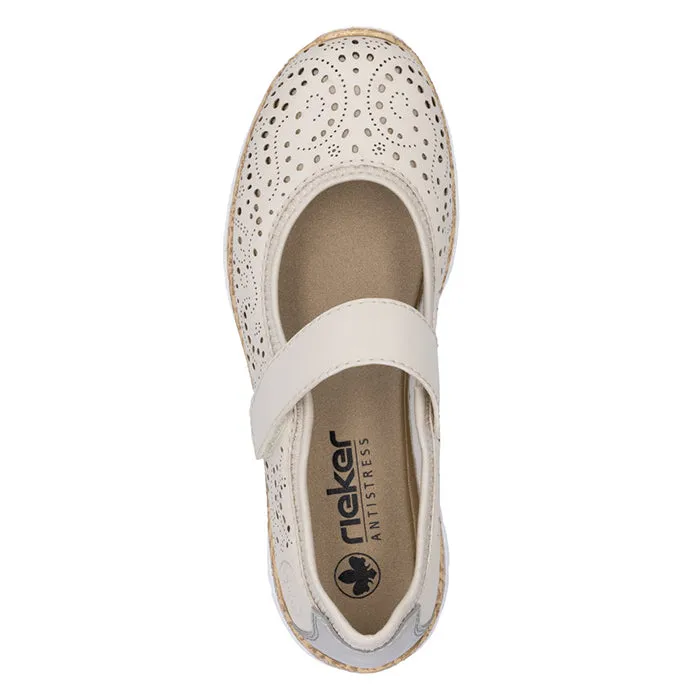 Anti   Fatigue Activity Fit Womens Rieker Nikita 99 in Perle/Cement