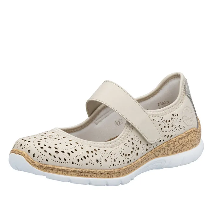 Port Path Fun run Womens Rieker Nikita 99 in Perle/Cement
