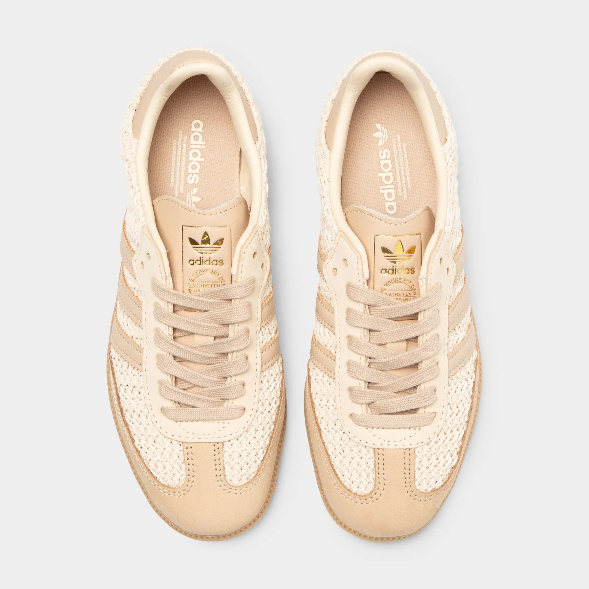 adidas Women's Samba OG Sand Strata / Magic Beige - Gum synthetic material