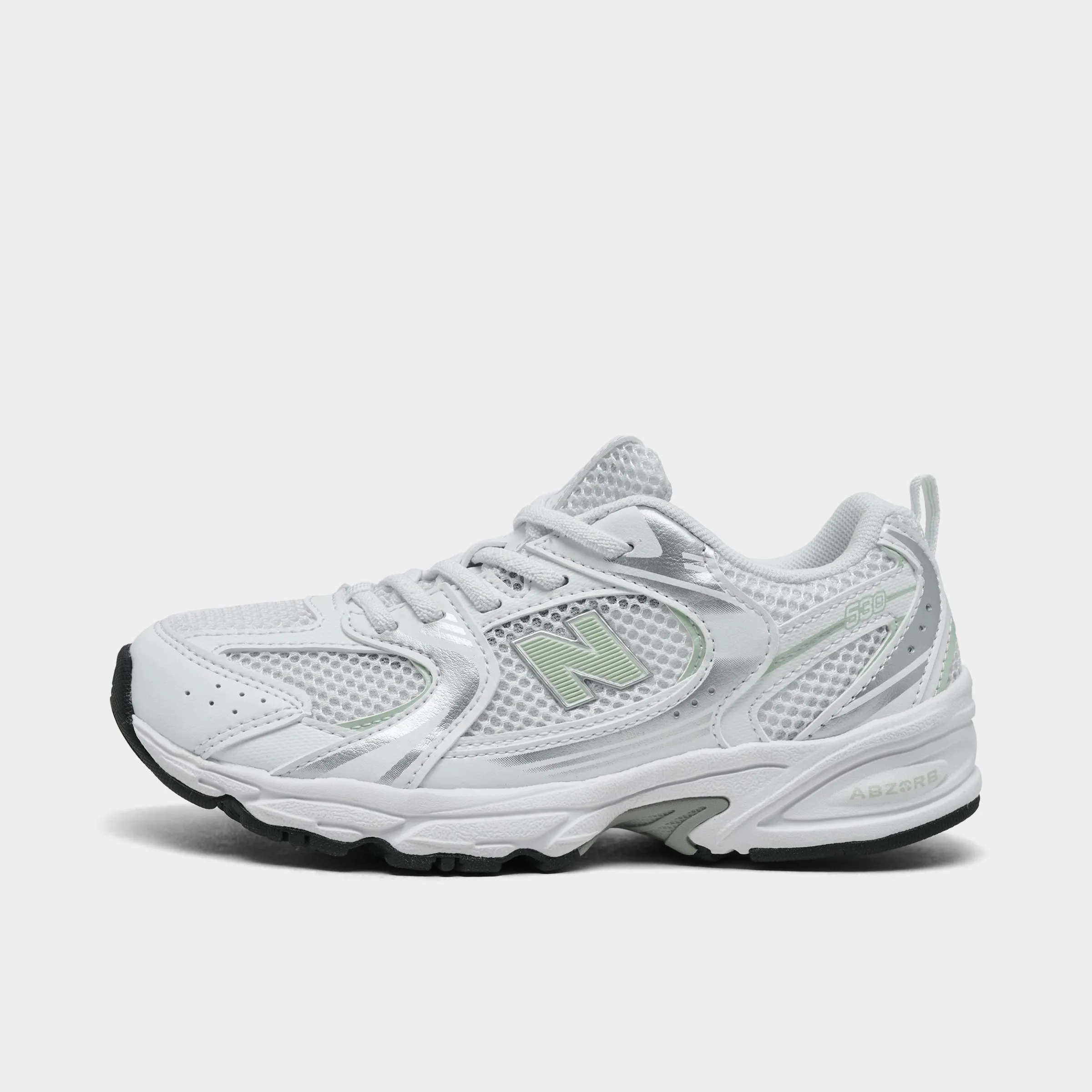 Low Profile New Balance Children's 530 White / Silver