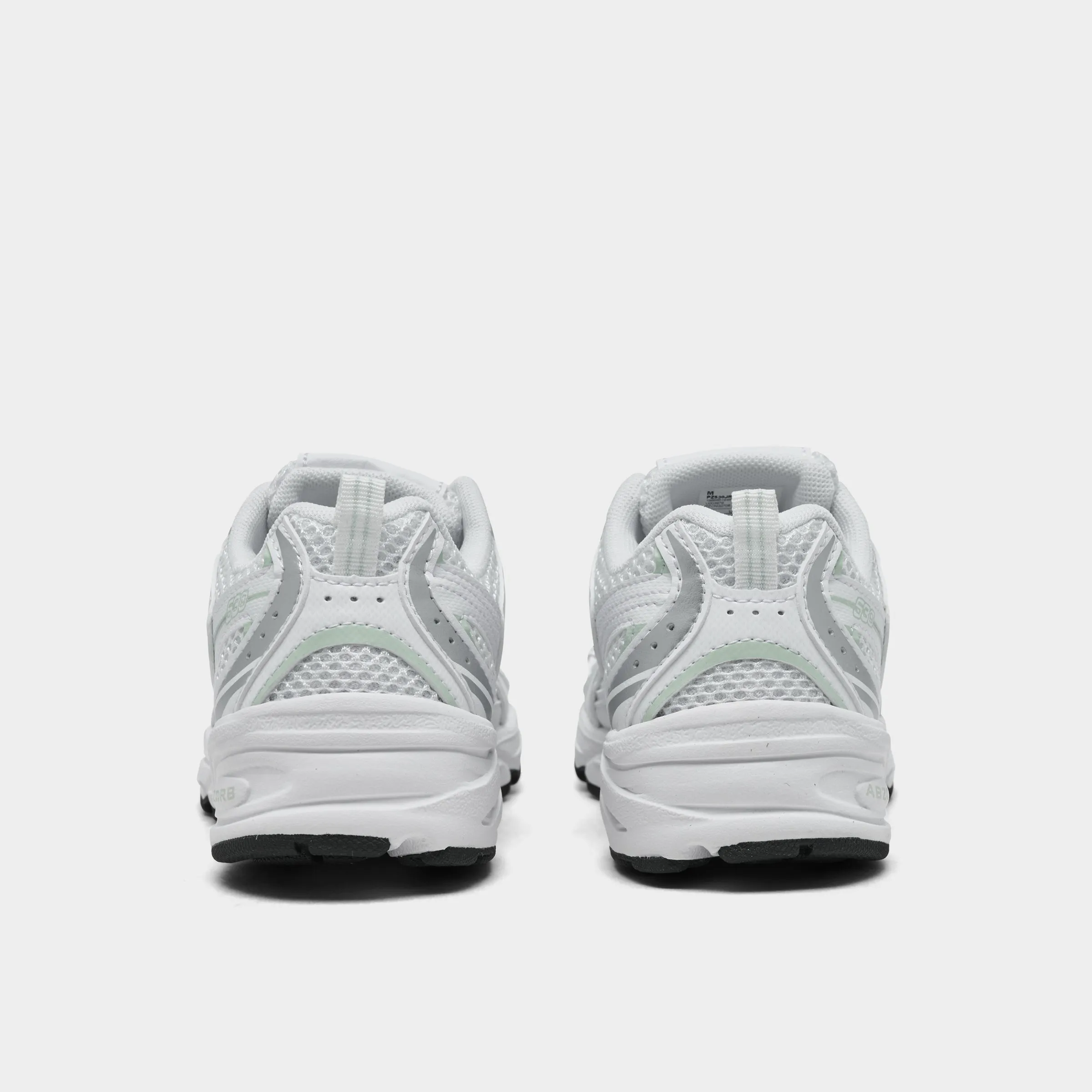 New Balance Children's 530 White / Silver Train Trip Sea Breeze