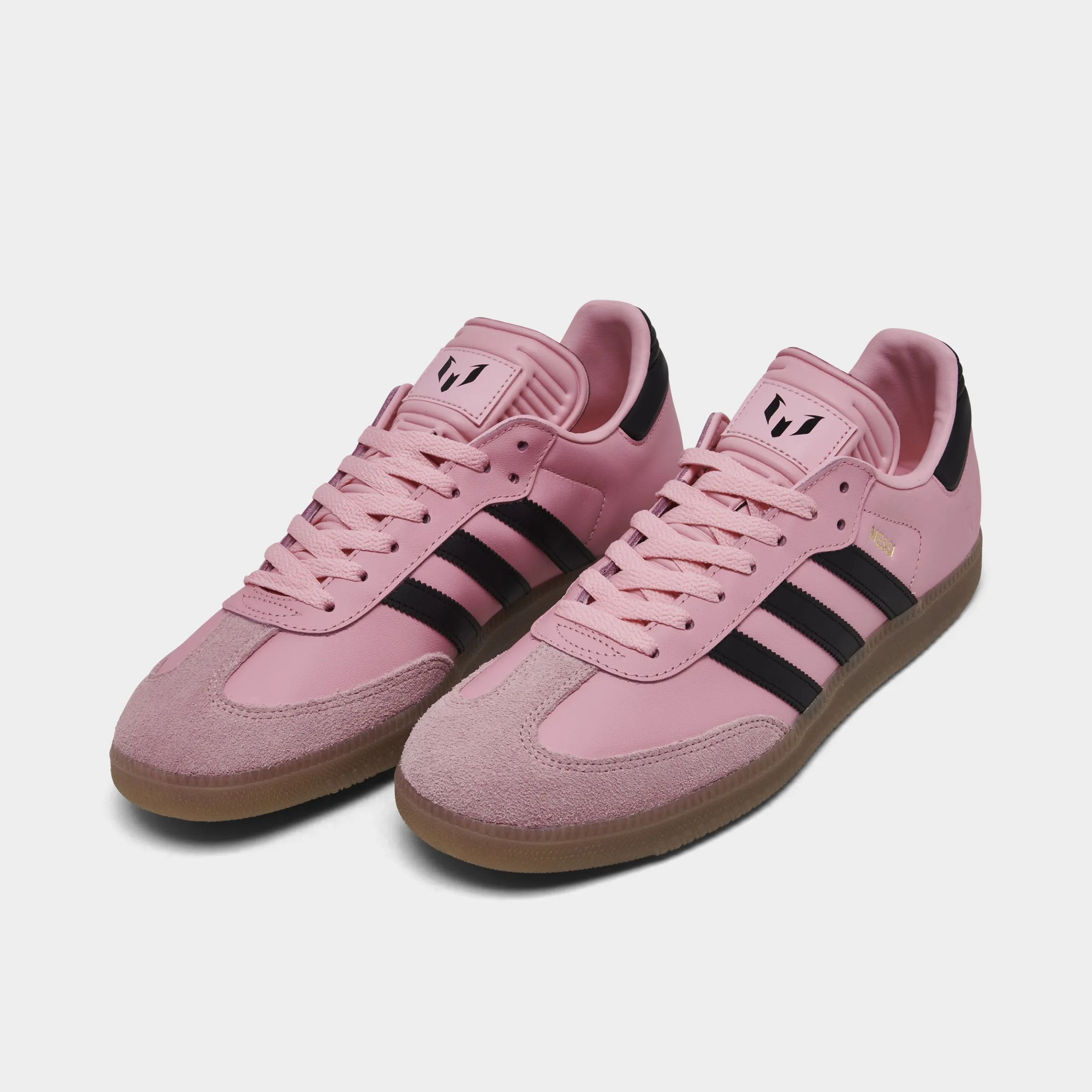 Travel Light Buckle Fit adidas Samba Messi Light Pink / Black