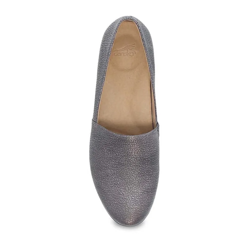 Womens Dansko Larisa in Pewter Metallic Ankle Strap