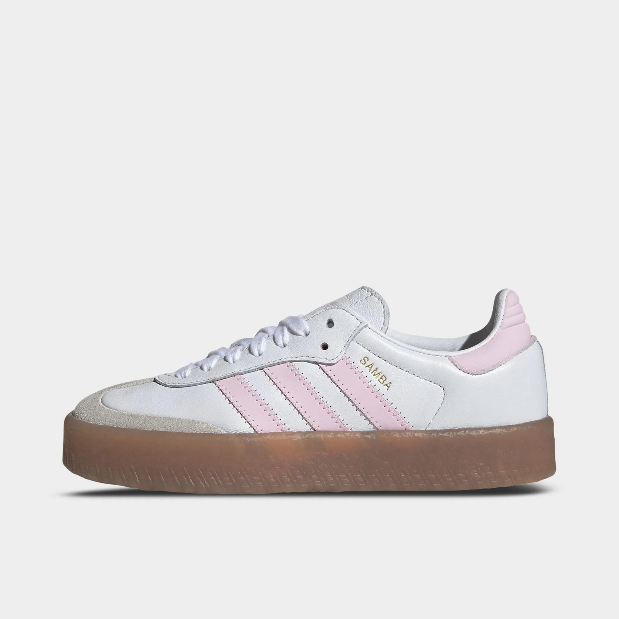 Ocean Walk adidas Juniors' Sambae White / Clear Pink - Gold Metallic