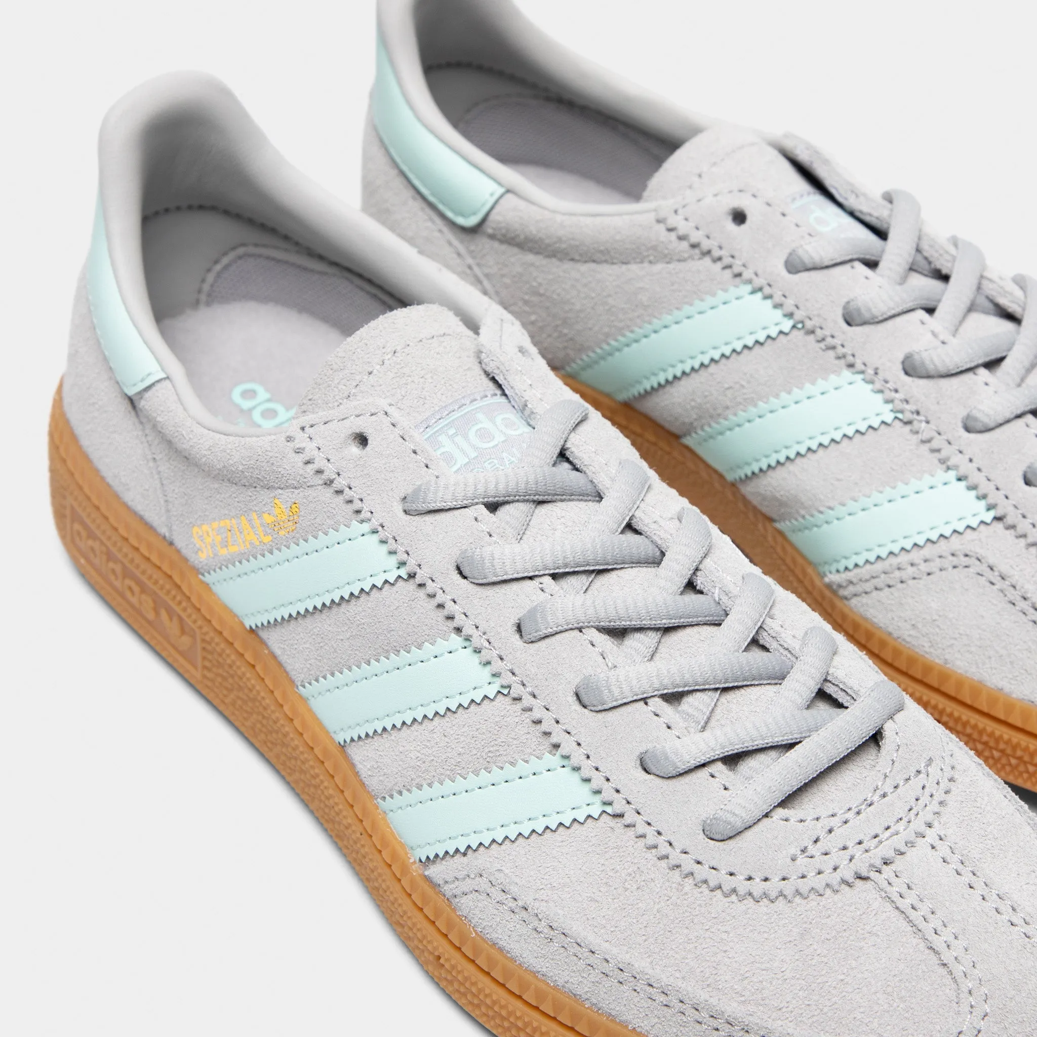 Snow Warm adidas Originals Juniors' Handball Spezial J Grey / Halo Mint - Gum