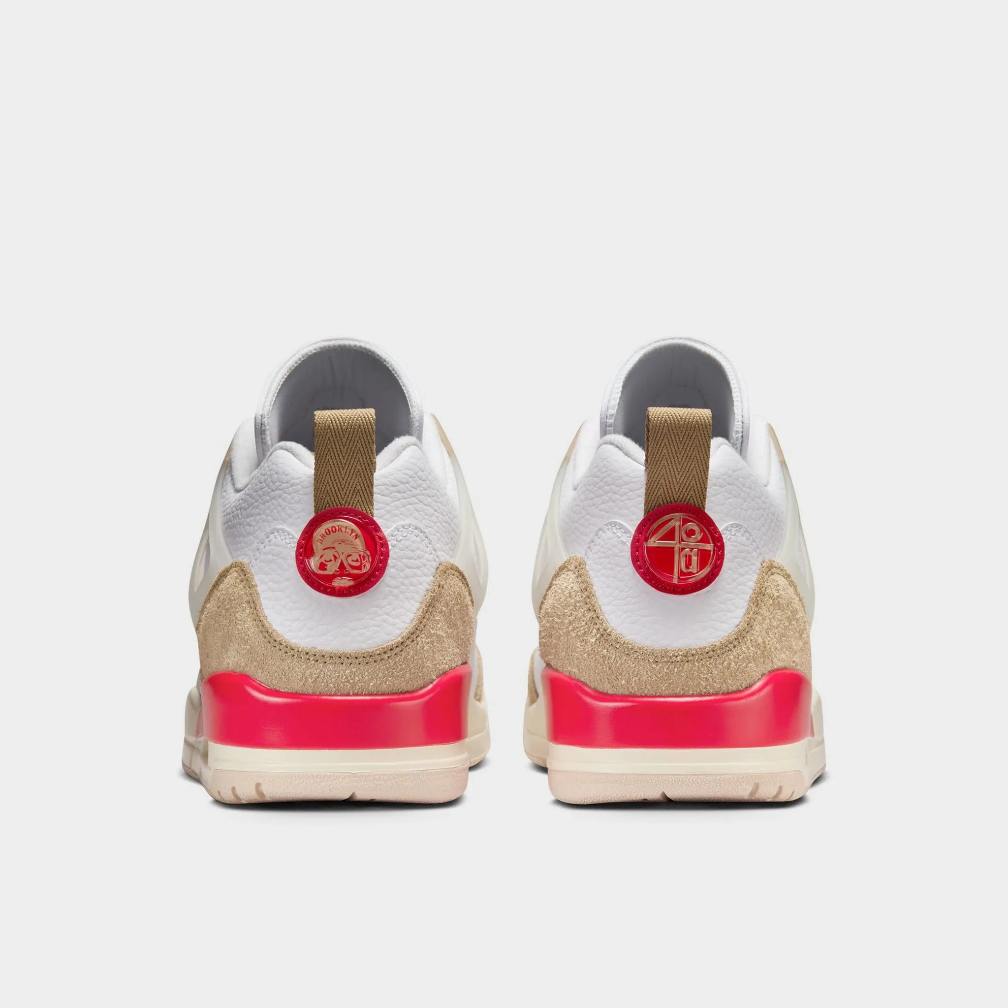 Platform Style Step Relief Jordan Spizike Low White / Fire Red - Desert Camo