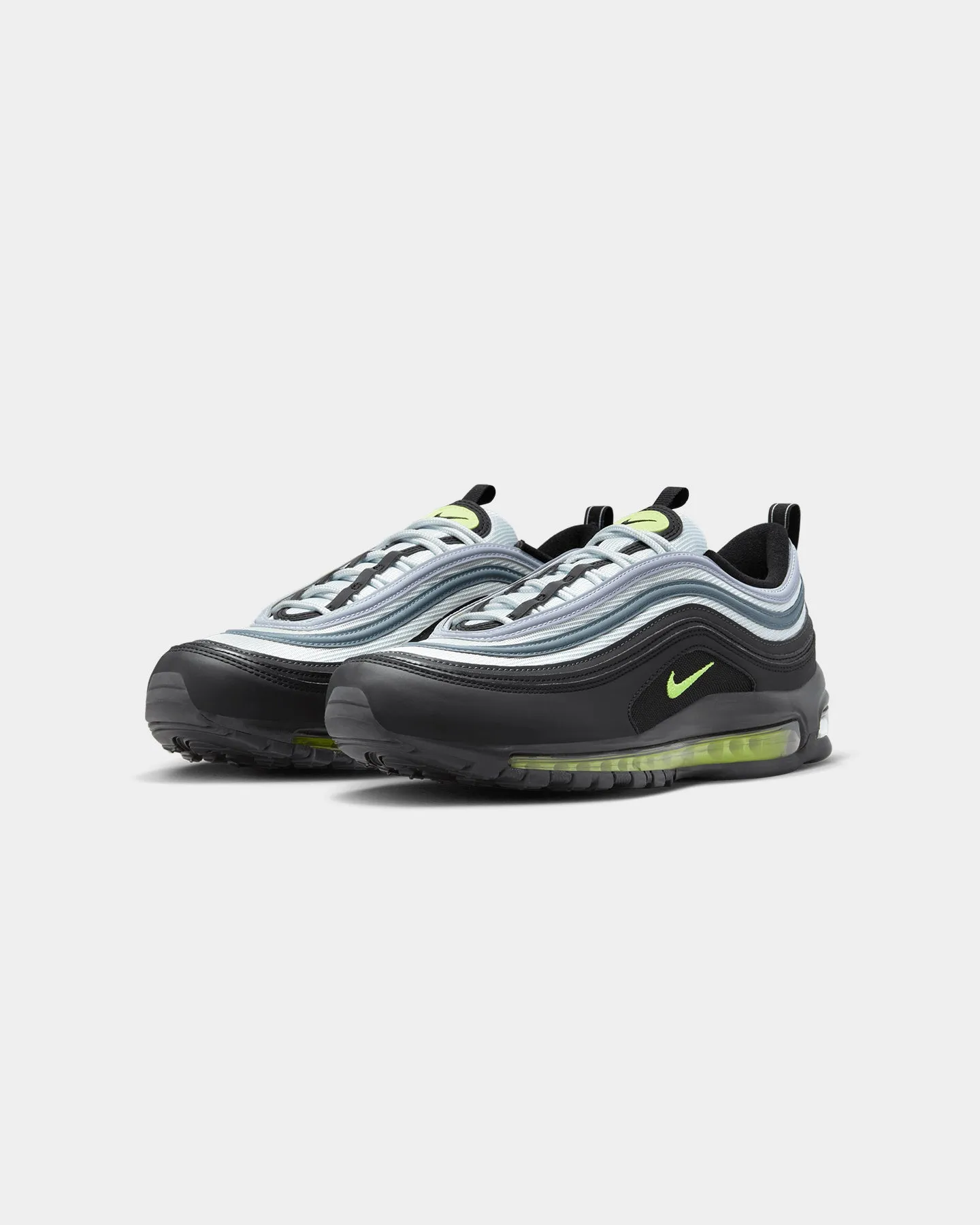 Leather Upper Nike Air Max 97 Pure Platinum/Volt