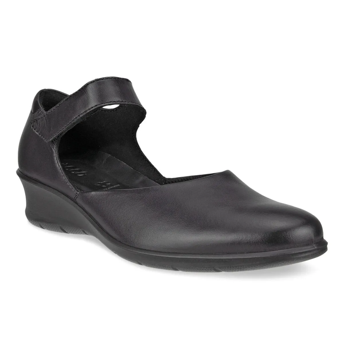 Ecco Women's Felicia Mary Jane Black Leather Bespoke Edge