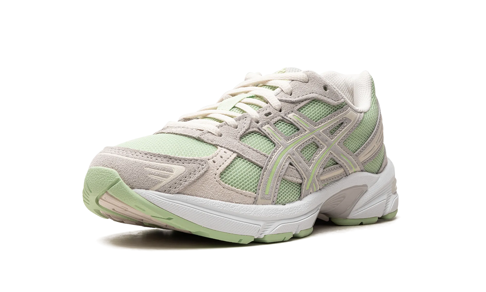 GEL 1130 WMNS "Jade Oyster Grey" splatter - paint running wear