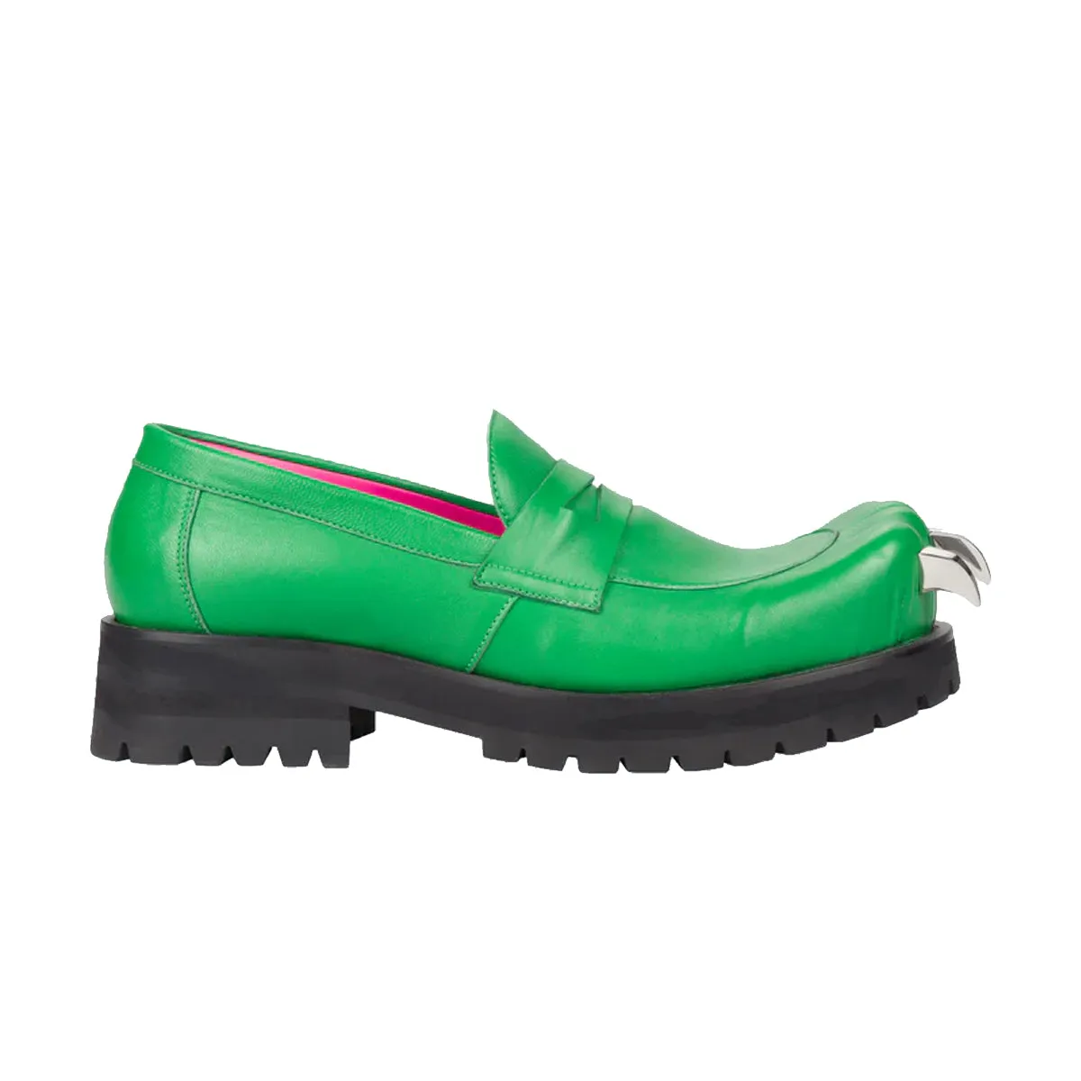 Leather Moccasin Moggies 'Green' Leading Odor-resistant