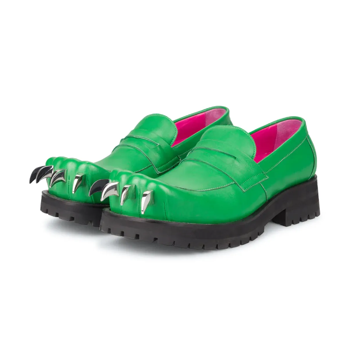Travel Light Energy Boost Leather Moccasin Moggies 'Green'