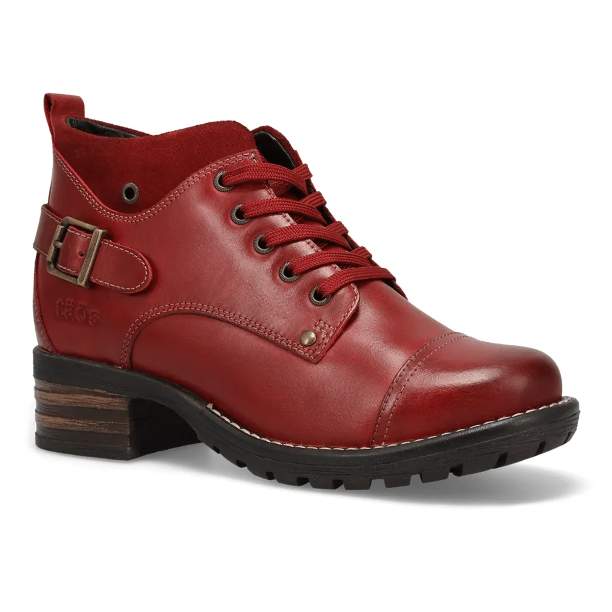 Outdoors Ready Wood Path Taos Women's Mini Crave Red Leather