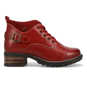 Taos Women's Mini Crave Red Leather Cushioned Midsole Urban Pulse