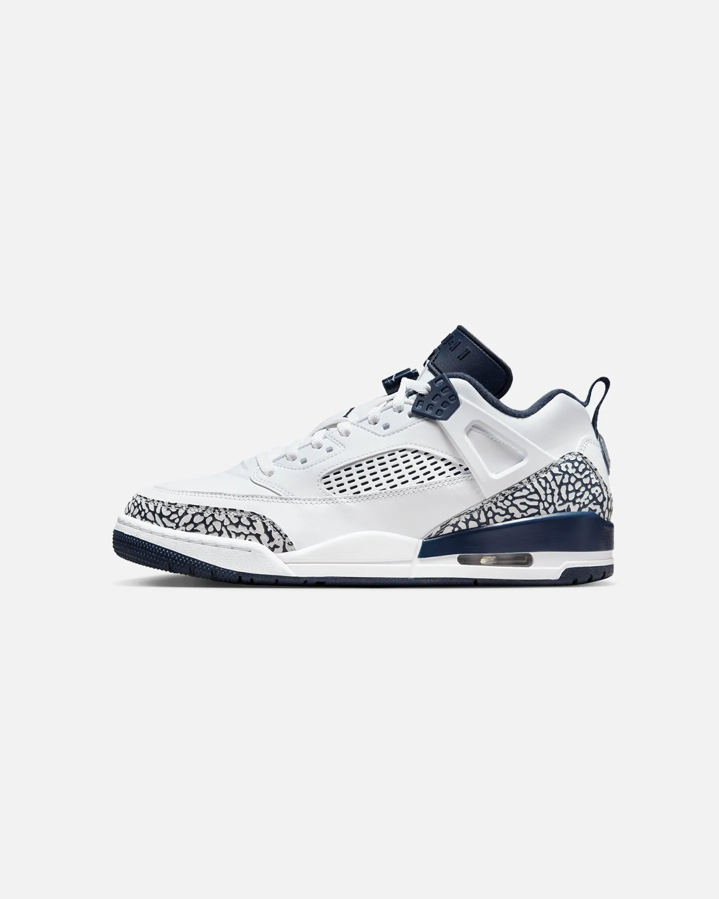 Jordan Spizike Low White/Obsidian Elastic laces