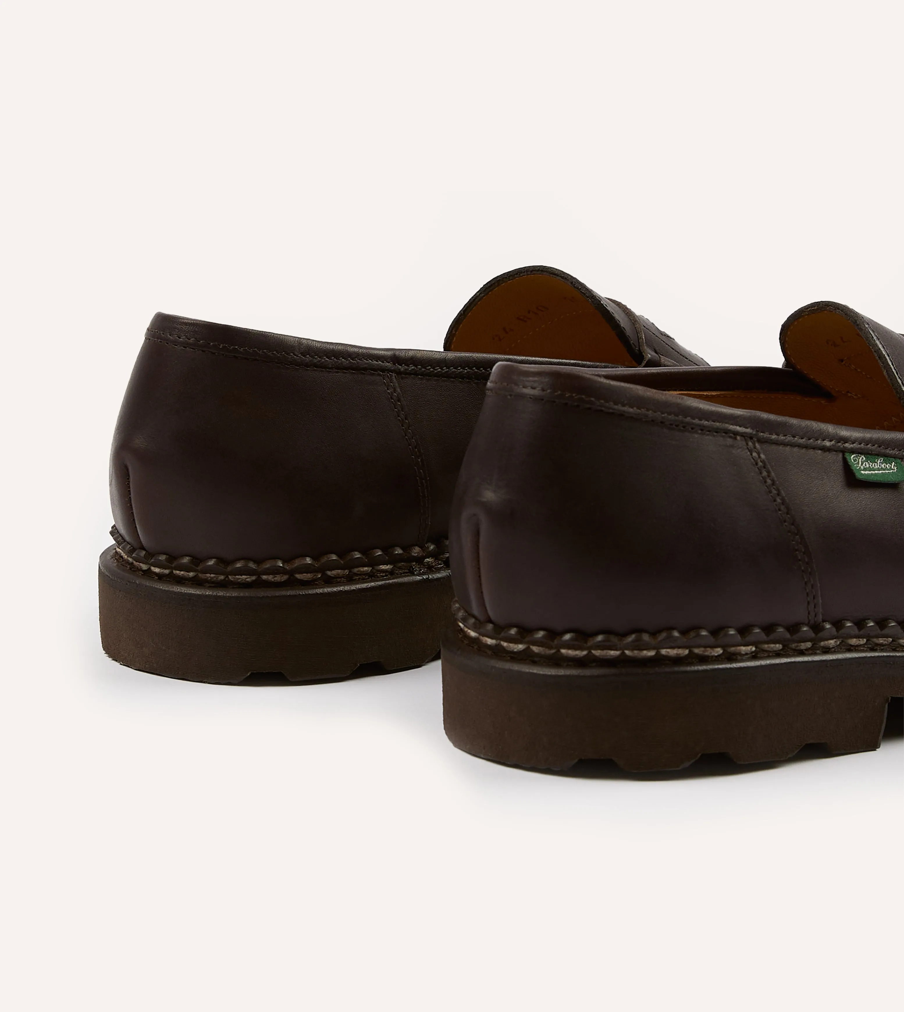 Comfort Padding Simple Shade Paraboot Reims Brown Leather Loafer