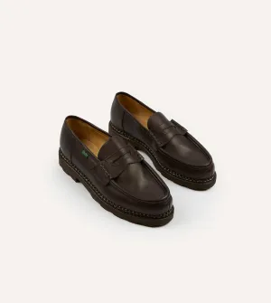 Paraboot Reims Brown Leather Loafer Korean Shade Office Ready