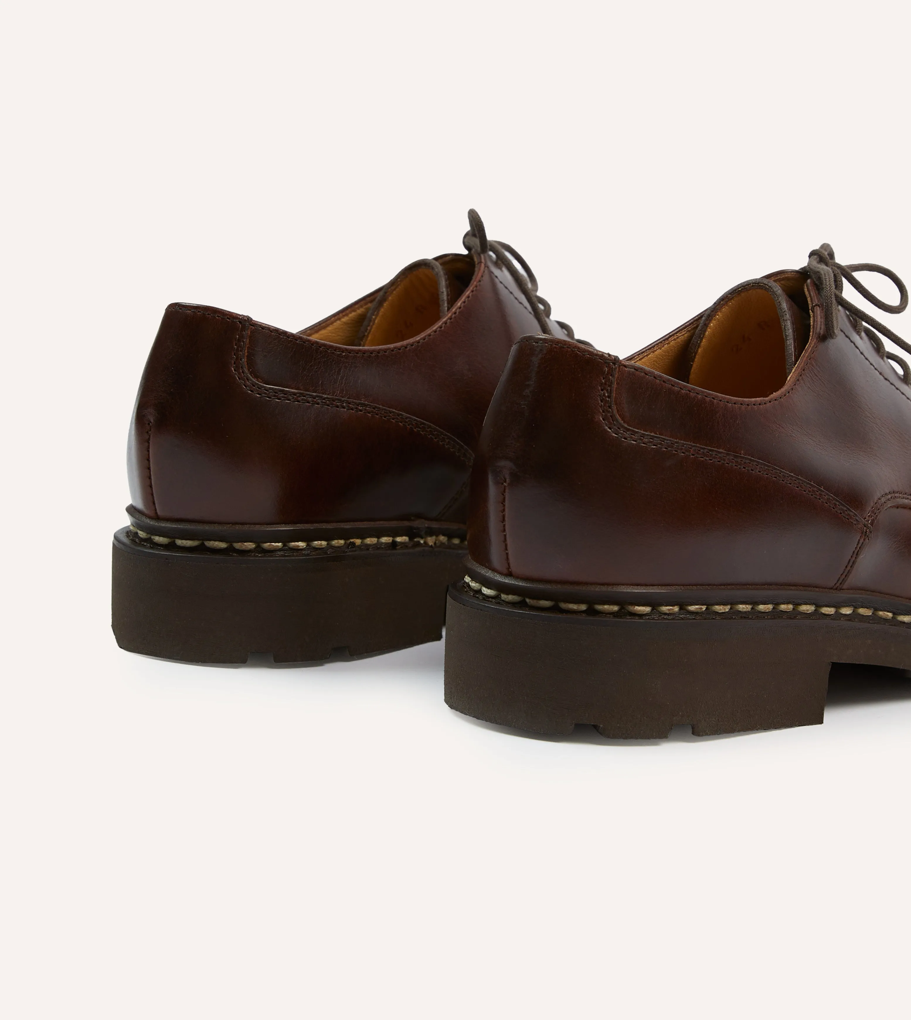Paraboot Villandry Brown Calf Leather Derby Shoe Modern Style