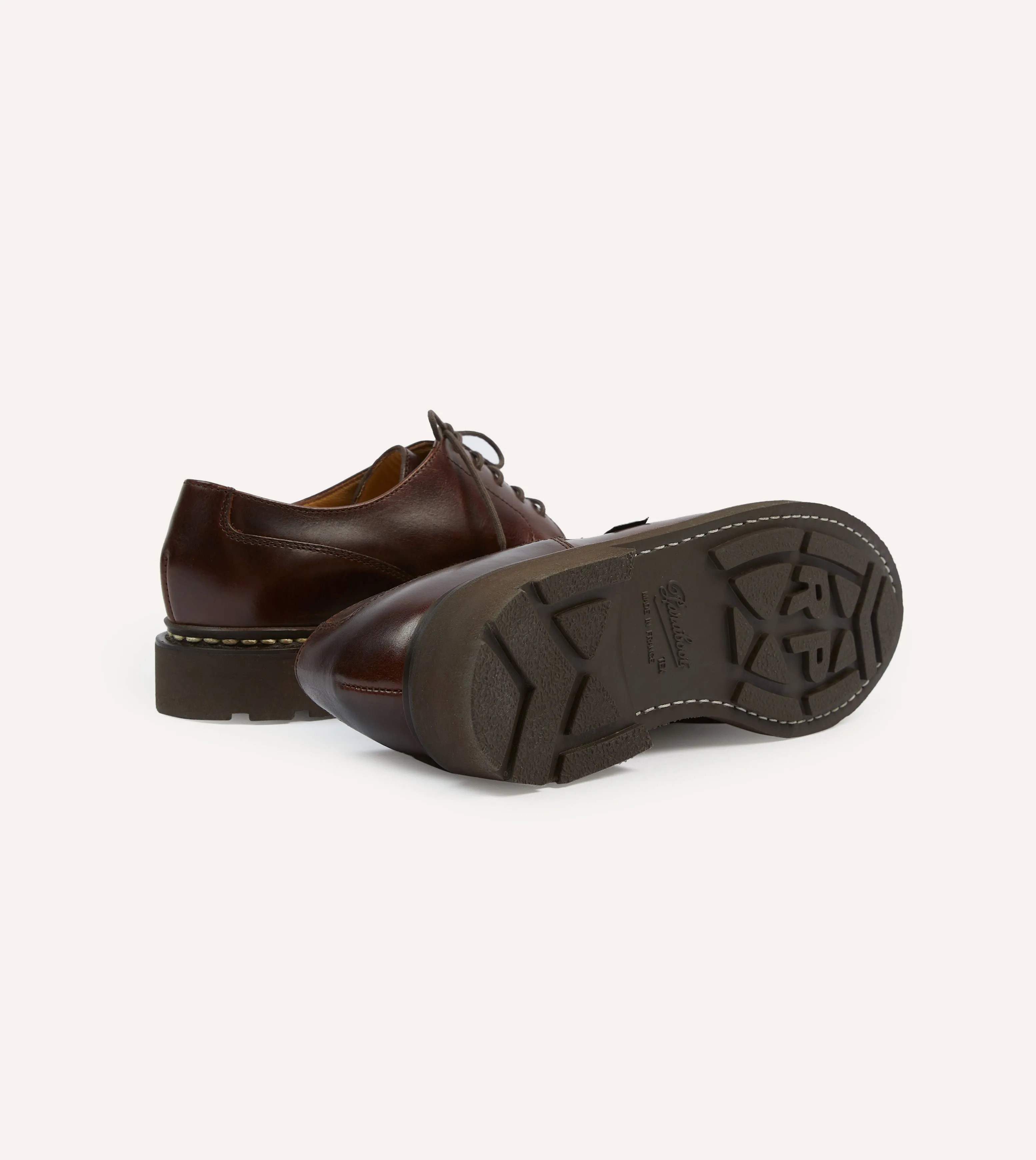 Professional Appearance Paraboot Villandry Brown Calf Leather Derby Shoe