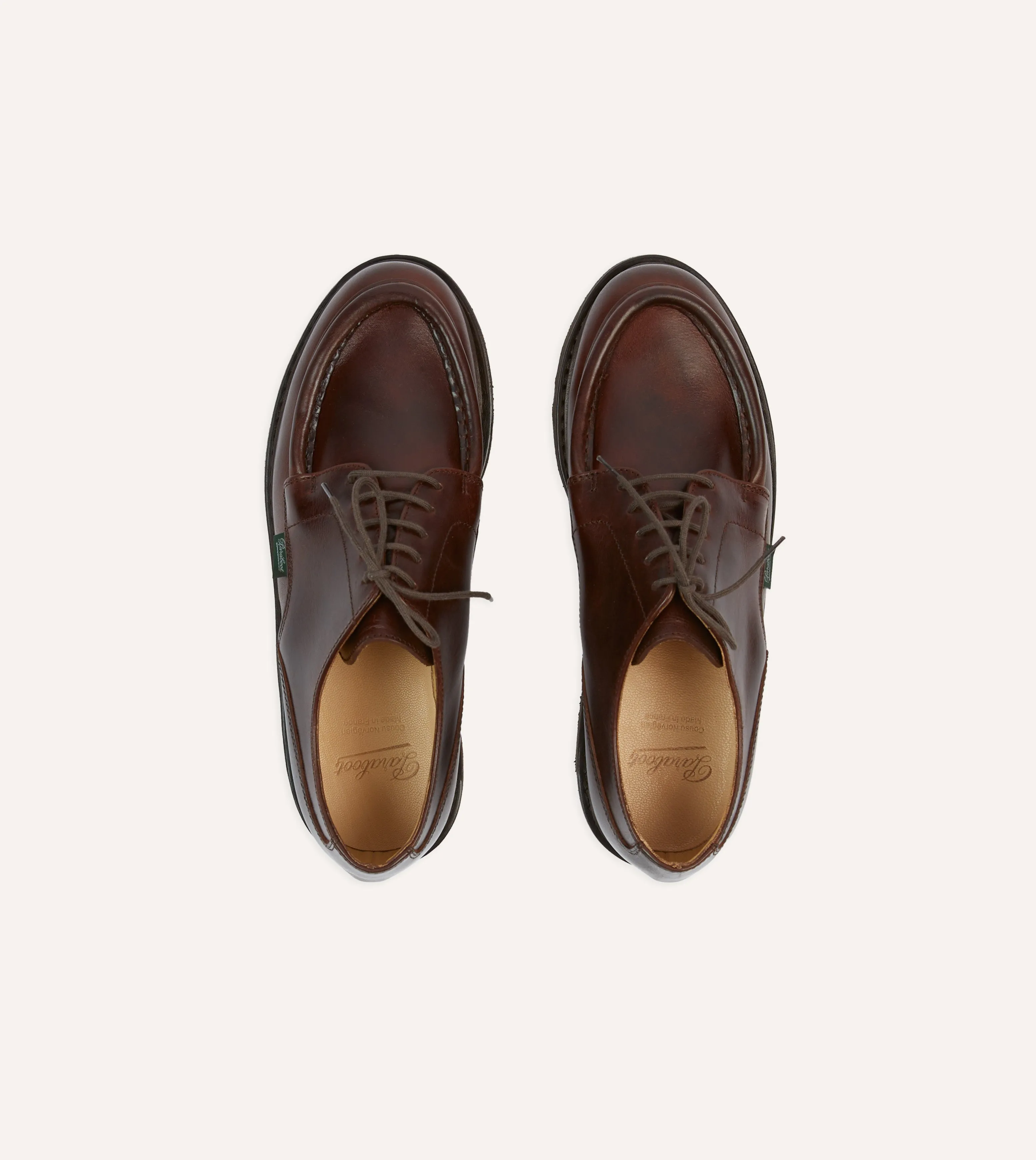Paraboot Villandry Brown Calf Leather Derby Shoe Coastal Cool