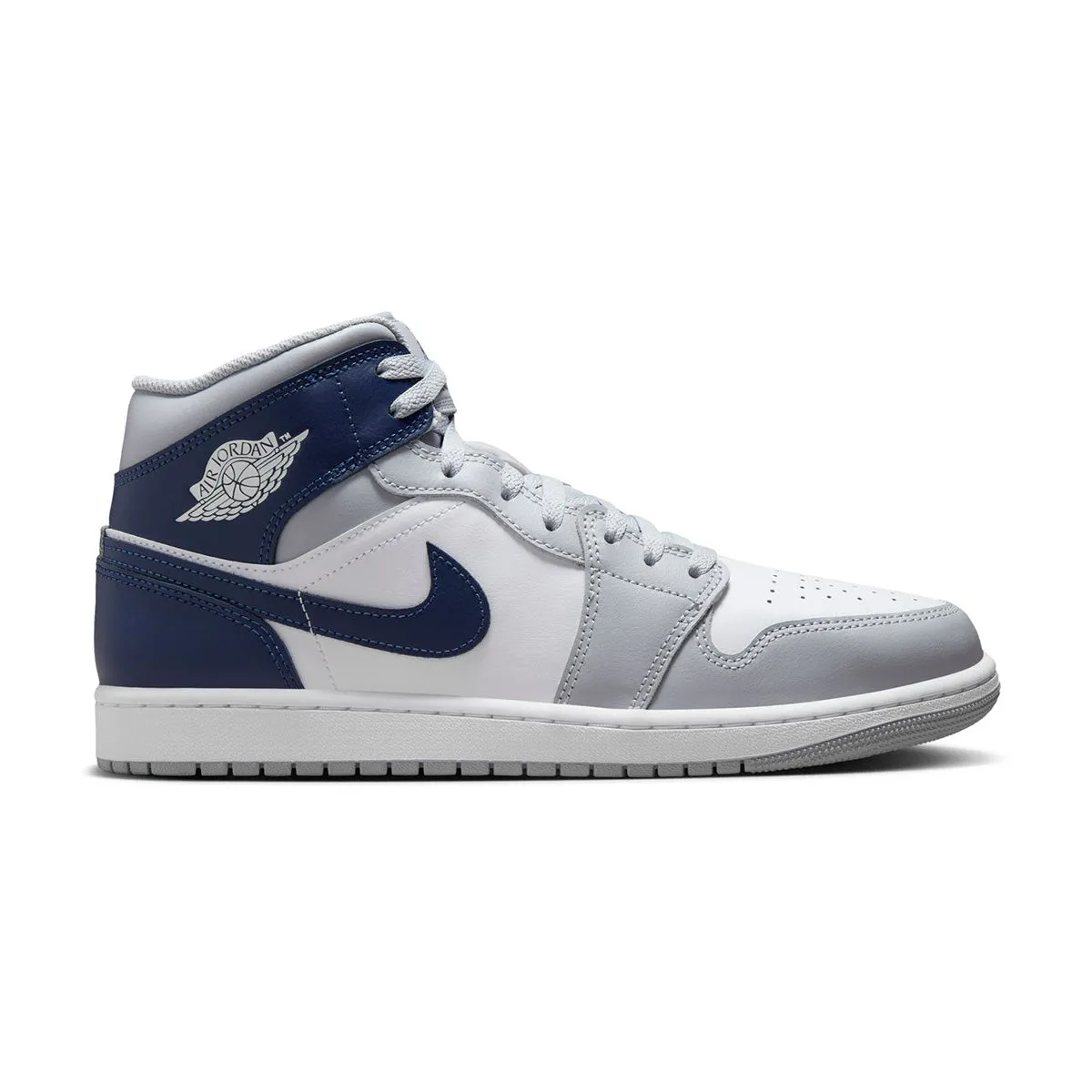 High Top Joy Step Air Jordan 1 Mid 'Wolf Grey Midnight Navy'
