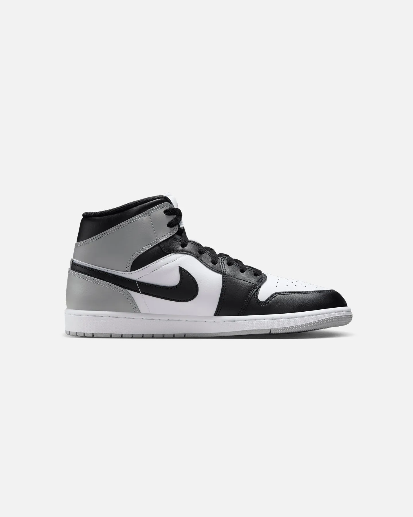 Jordan Air Jordan 1 Mid "Baron" White/Black/Smoke Grey Red Glow Story Glow