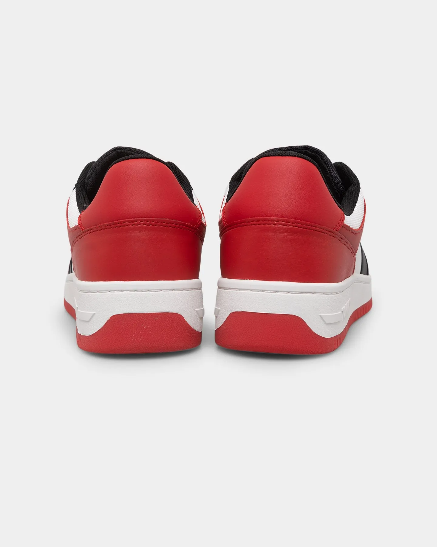 Match Fit Tommy Jeans Basketball Leather Trainers Deep Crimson