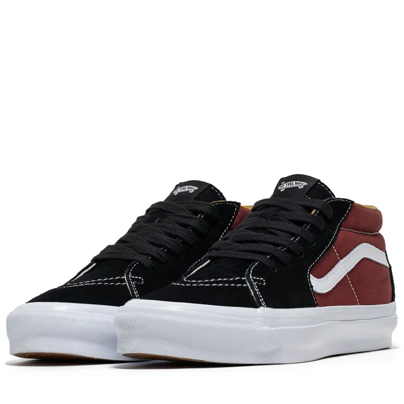 Impact Dispersing Geometries Vans Sk8-Mid Reissue 83 LX - Black/Russet Maroon