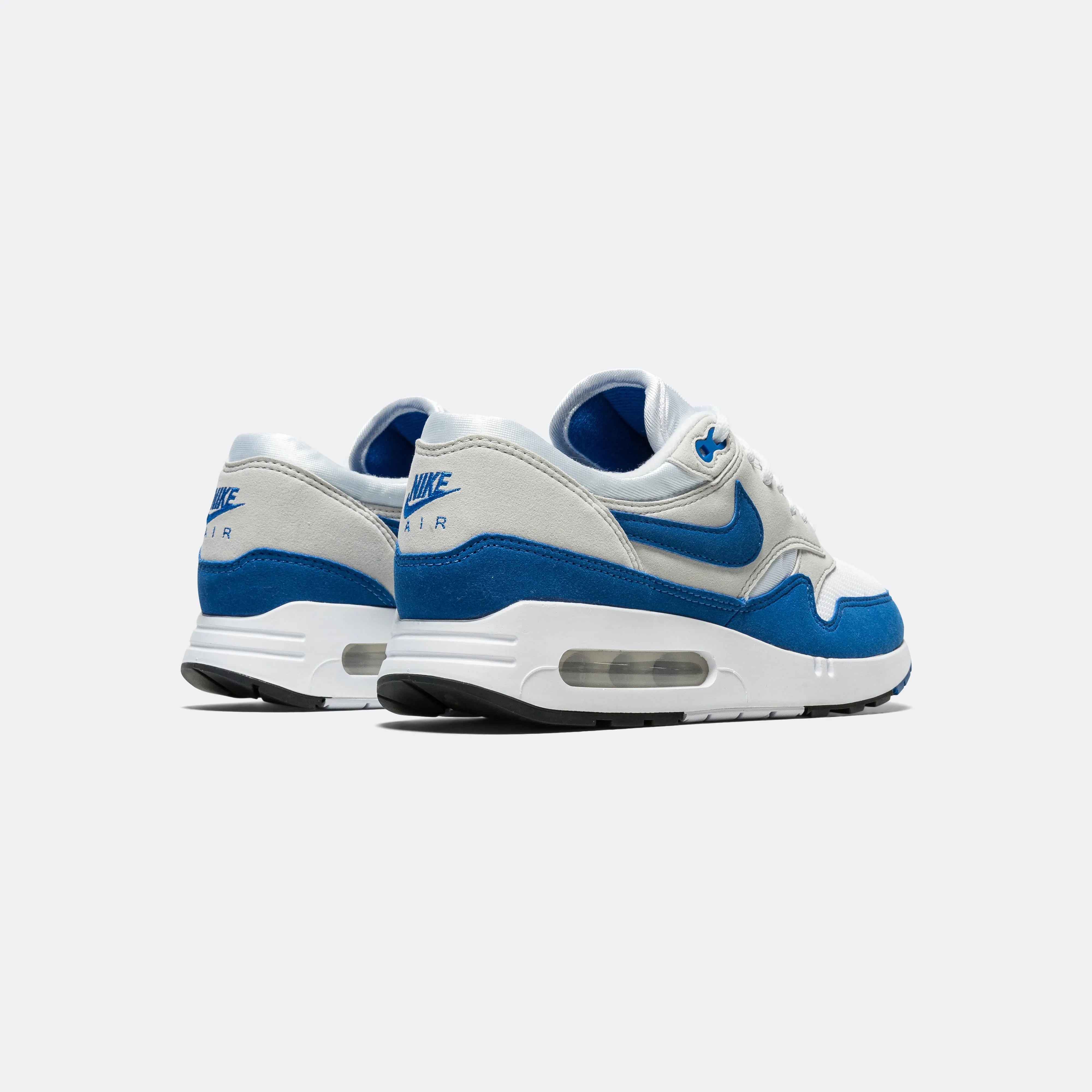 Womens Air Max 1 '86 OG - White/Royal Blue-Lt Neutral Grey-Black Smooth Support stretchy design