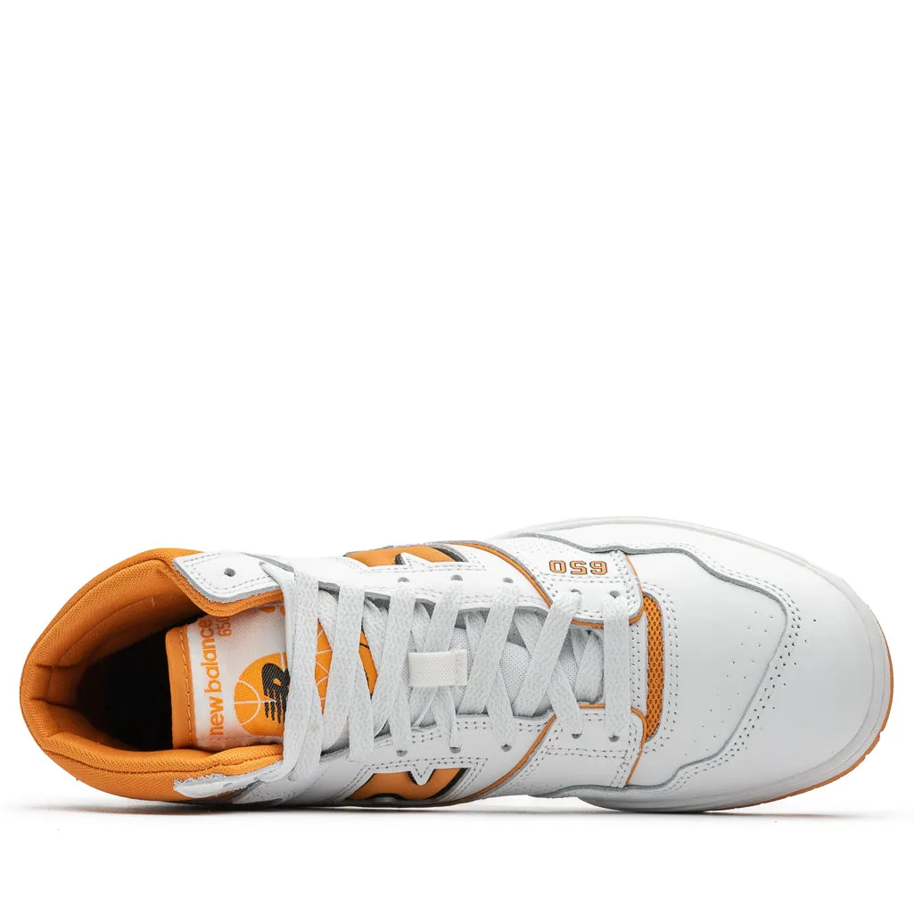 Indoor style Stretch Laces New Balance 650R - White/Canyon