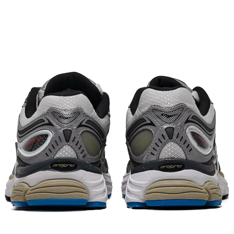 Micro Perforated Vamp Collared Ankle Padding Saucony Progrid Omni 9 - Grey/Silver