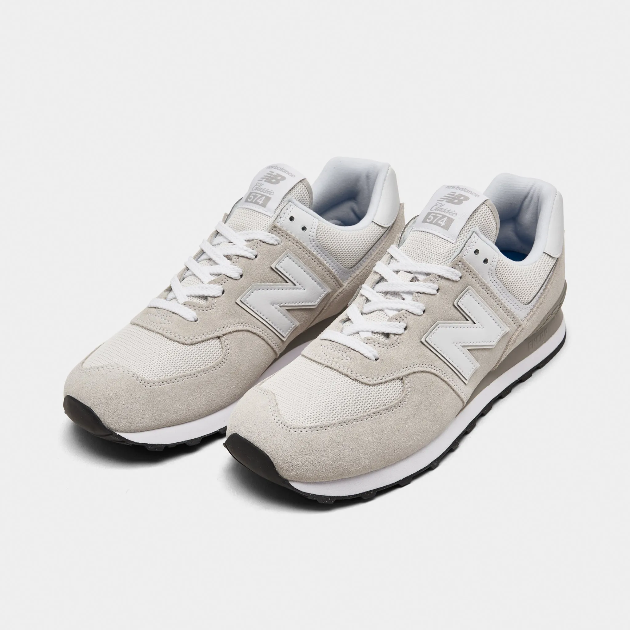 Leather New Balance ML574EVW Nimbus Cloud / White