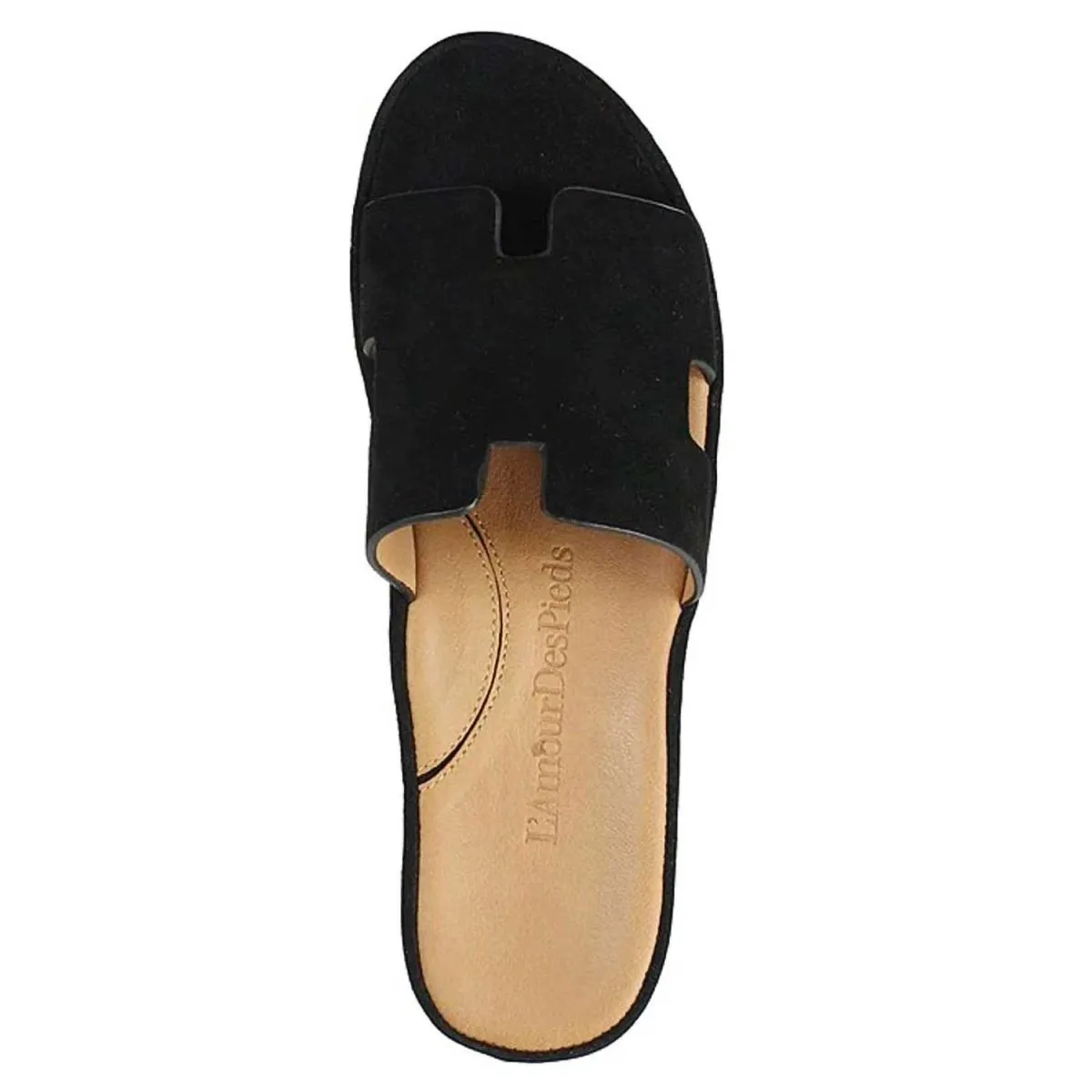 LAmour Des Pieds Women's Catania Black Suede Signature Detail Cool Pace