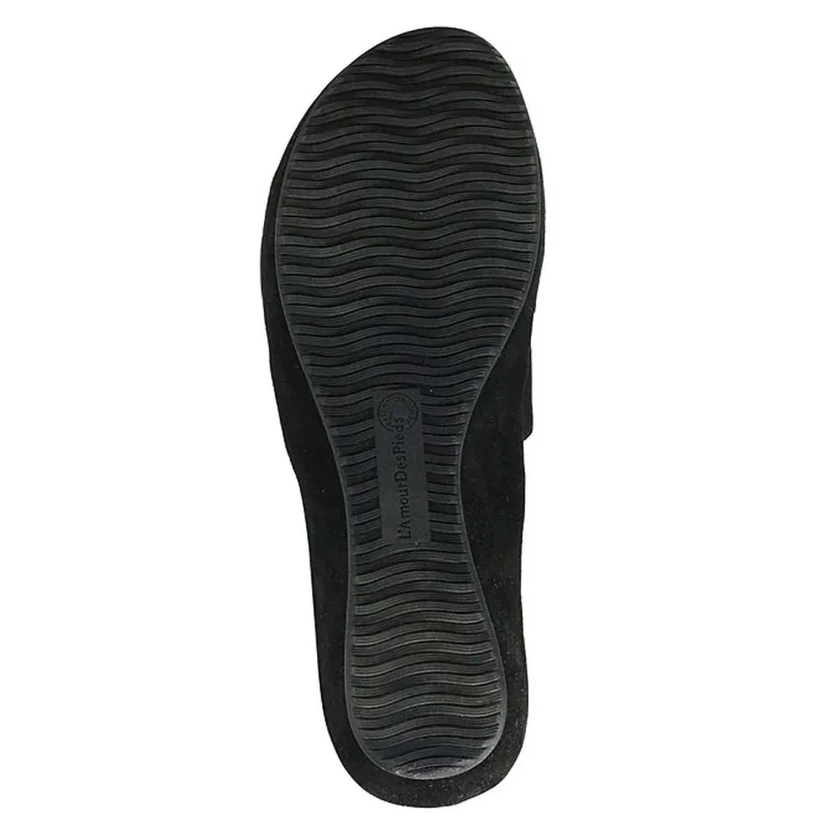 LAmour Des Pieds Women's Catania Black Suede Sturdy Fit Stylish Look