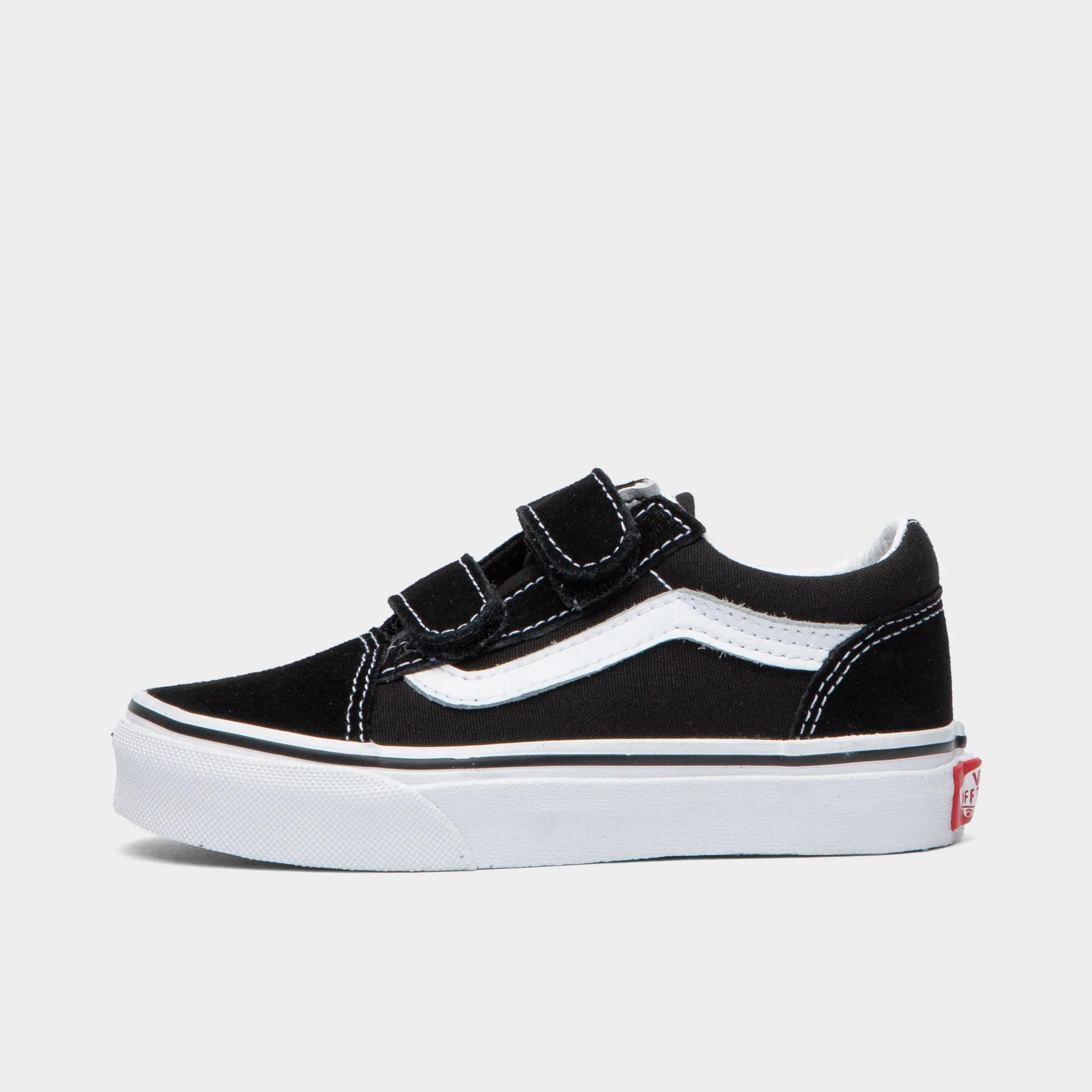 Clean White Cushioned heel Vans Children's Old Skool V  / Black