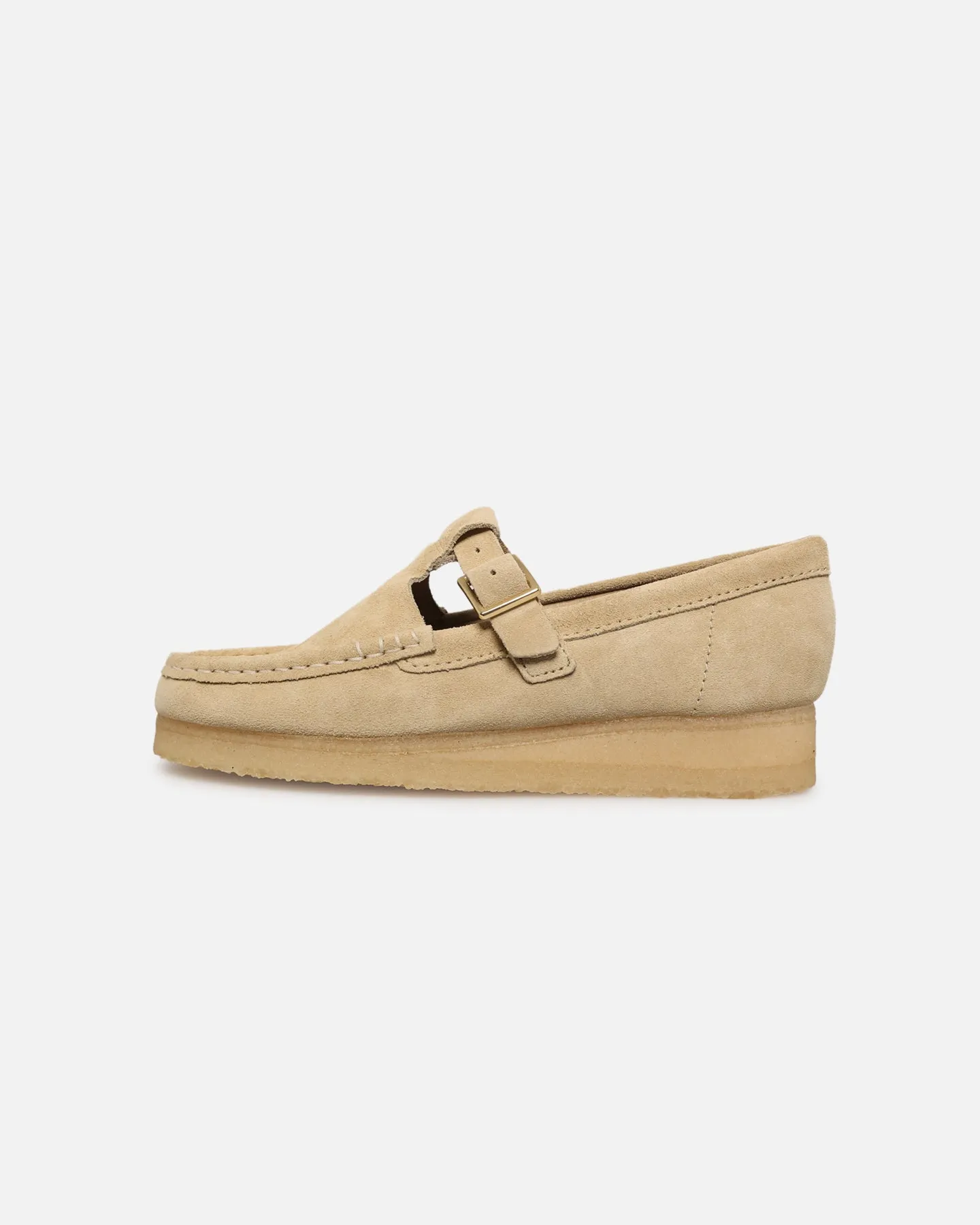 Clarks Originals Women's Wallabee T-Bar Maple rustic Padded Design